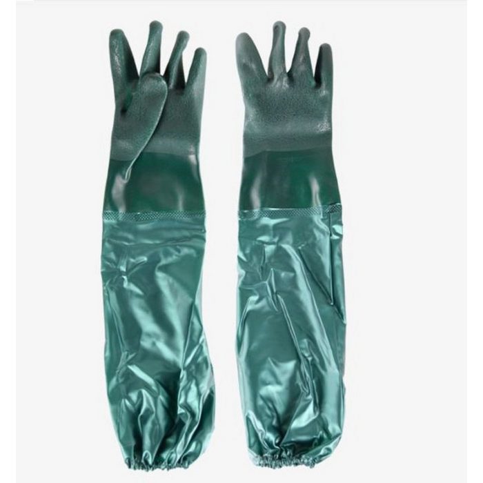 esschert design Gartenhandschuhe Esschert Design Teich Handschuhe extra lang Wasserfeste Gummi Abfluss Elastische