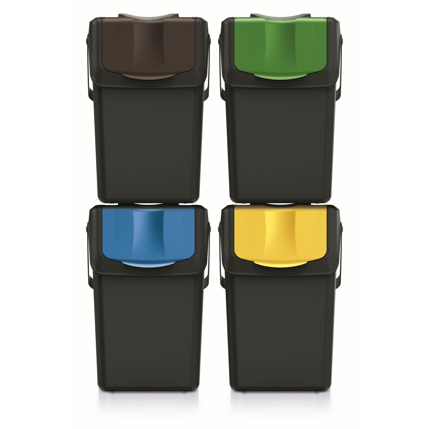 Keden Mülltrennsystem ISWB25S4-S411*, Mülltrennungsbehälter Recycling 4x25L Set