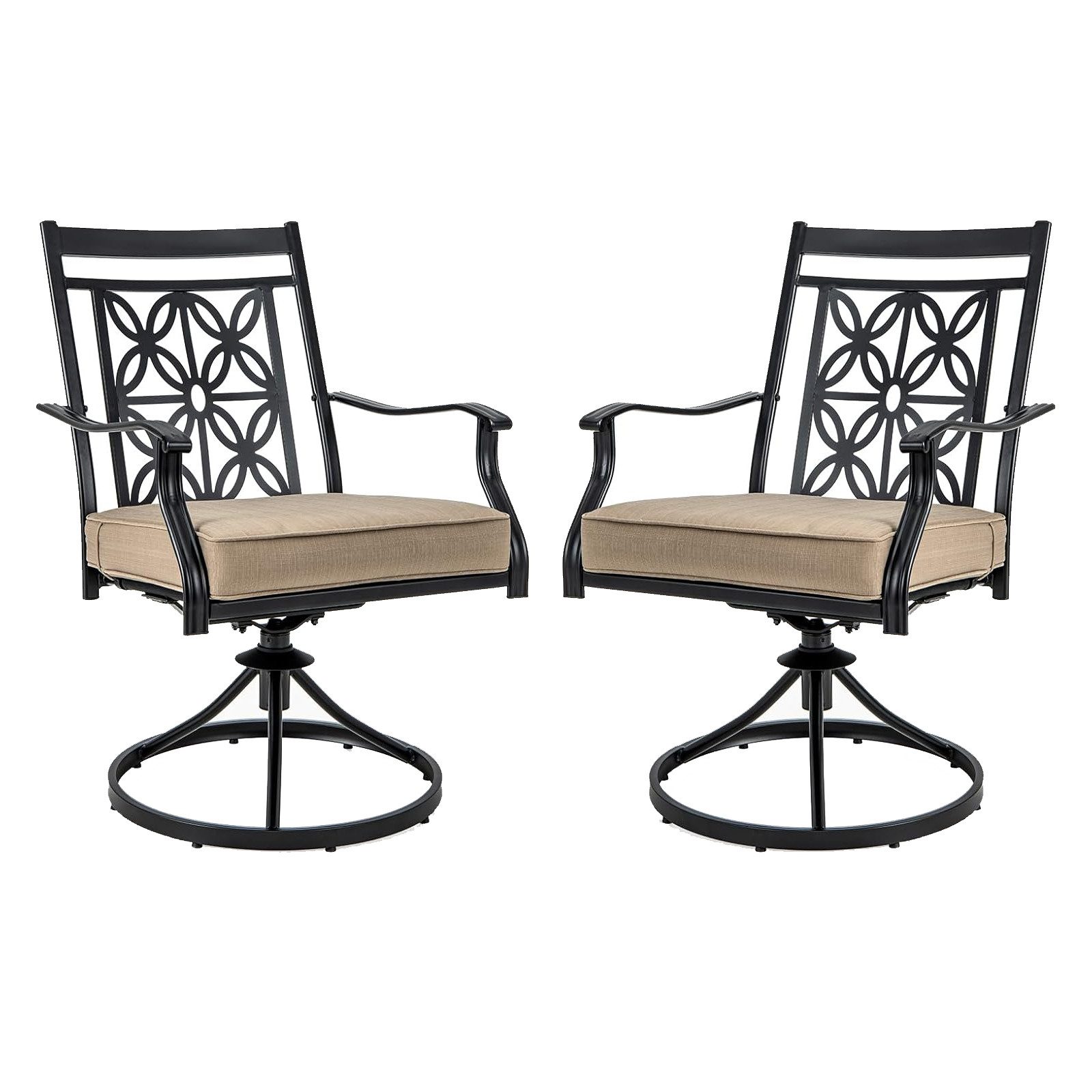 KOMFOTTEU Gartenstuhl Drehstuhl (2er Set), mit günstig online kaufen