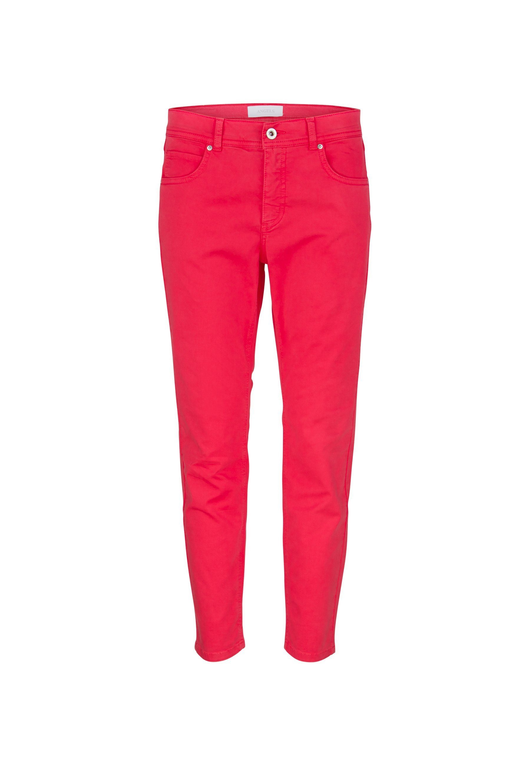 mit pink Jeans Ornella 7/8-Jeans Label-Applikationen Coloured ANGELS