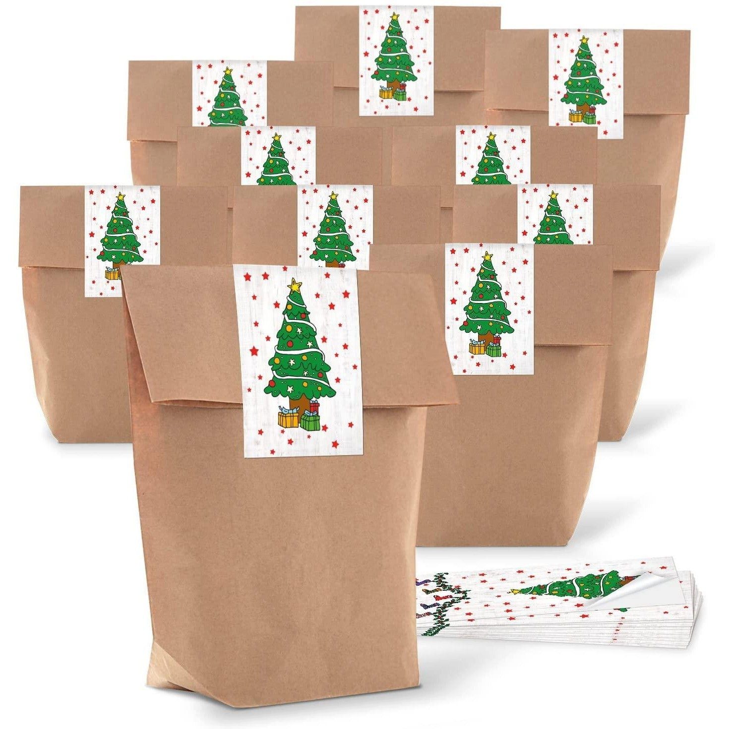 Logbuch-Verlag Dekofigur Kleine braune Weihnachtstüten Papiertüten 14 x 22 günstig online kaufen