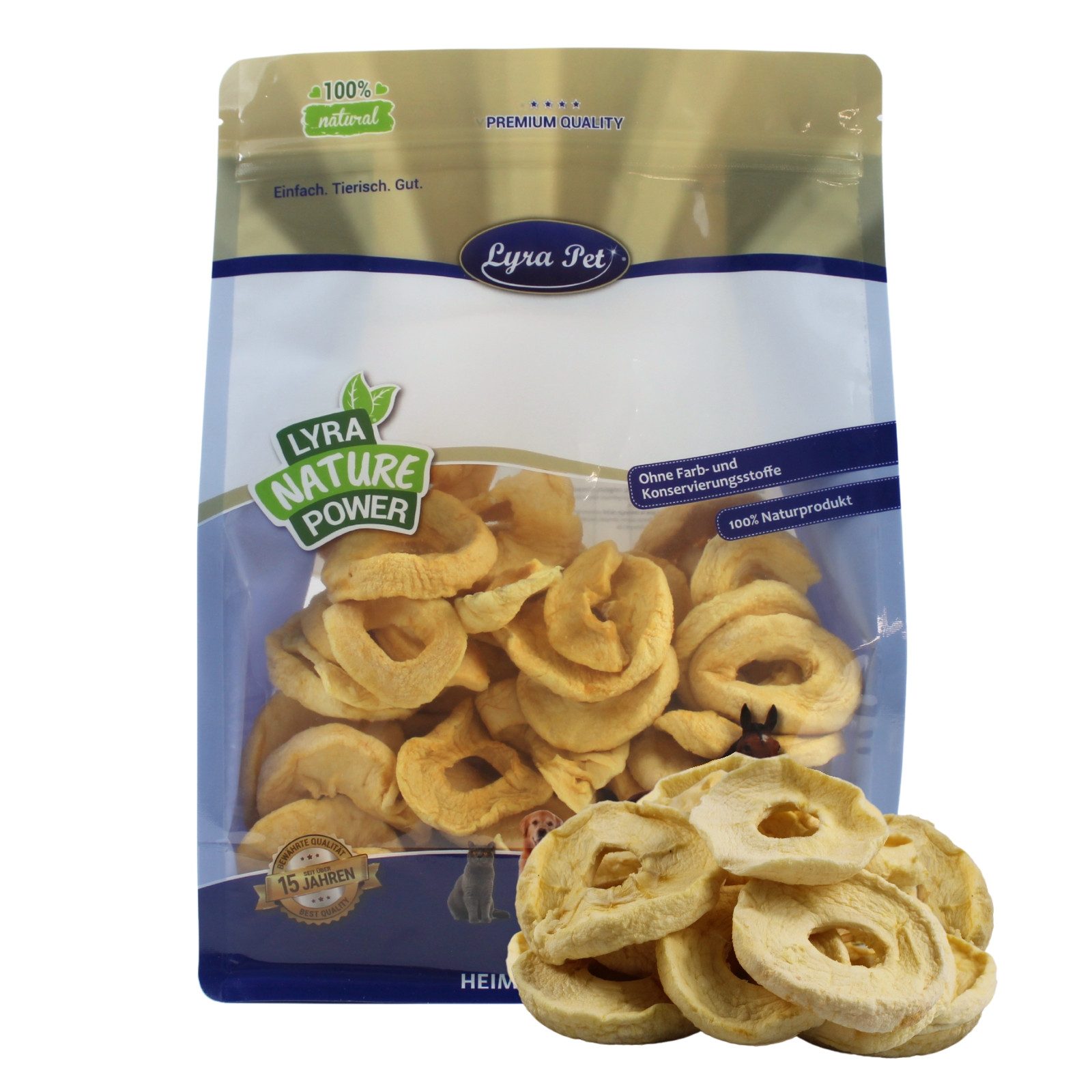 Lyra Pet 1 kg Lyra Pet® Äpfel getrocknet, für: Reptilien, Pferd, Nager