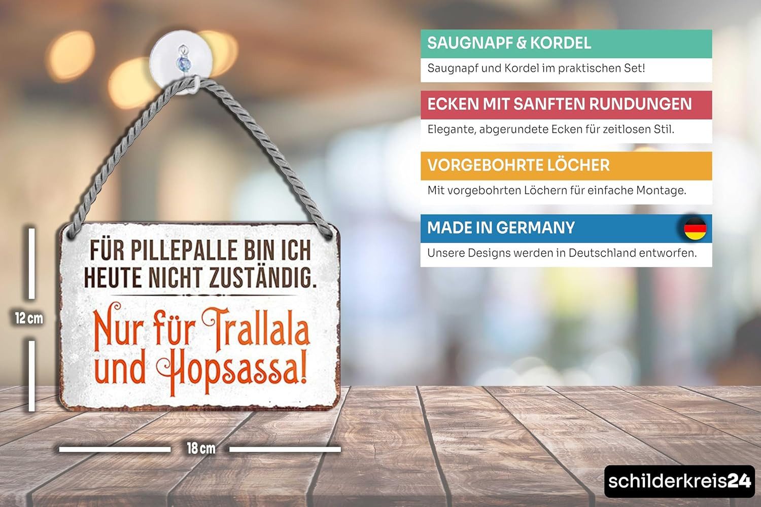 schilderkreis24 Metallschild Blechschild Für Pillepalle bin ich heute nicht günstig online kaufen