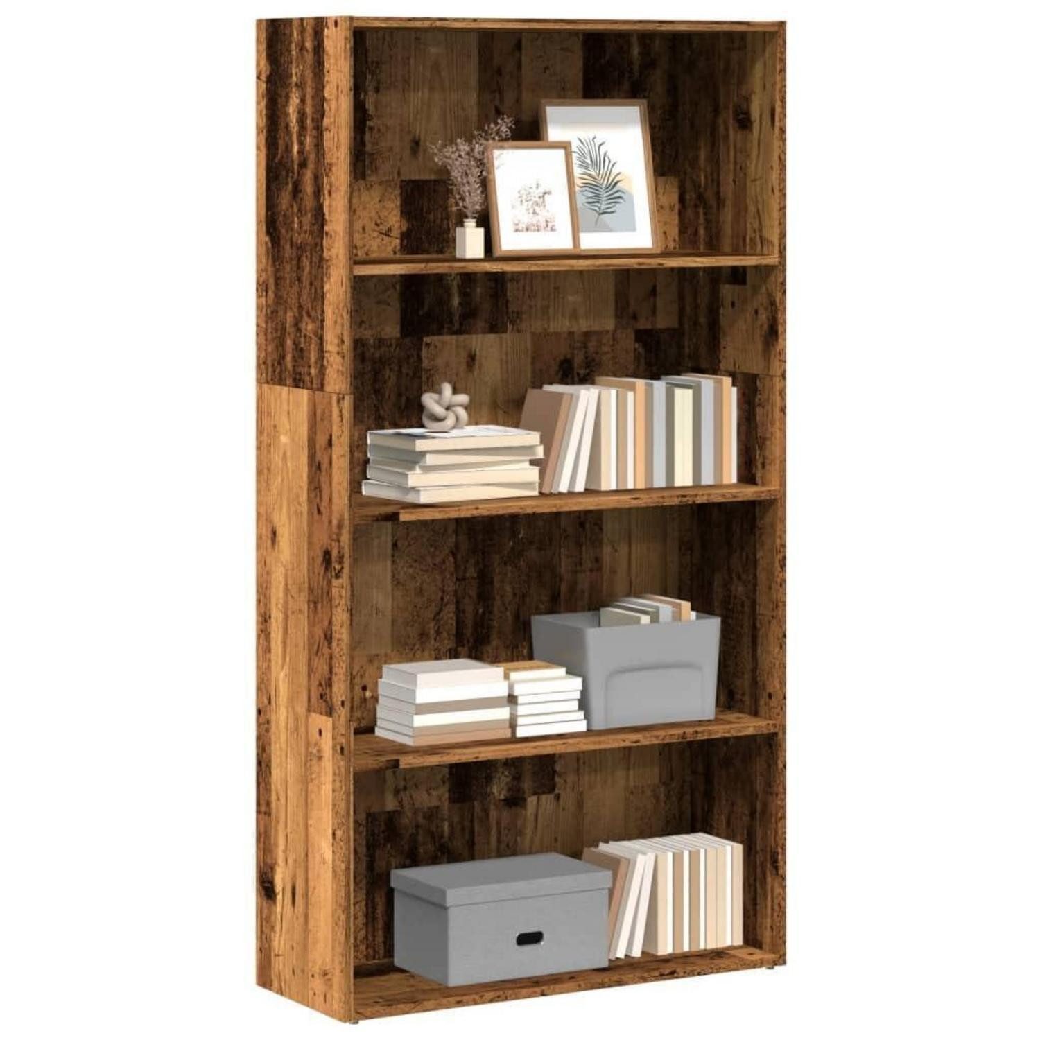LuxusKollektion Bücherregal Bücherregal Altholz-Optik 80x30x152 cm, 1-tlg.
