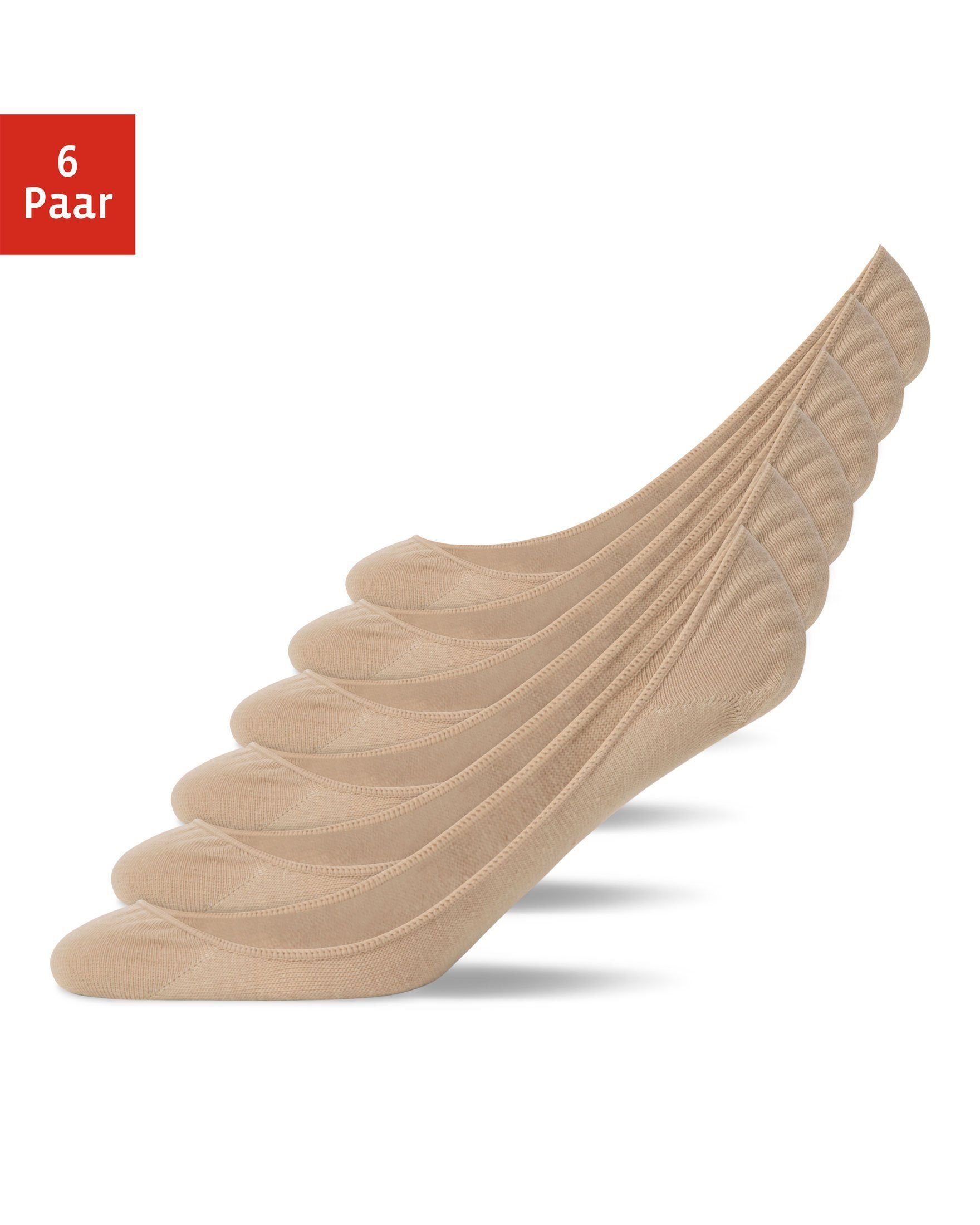 SNOCKS Füßlinge Loafer Socken Ballerina Socken (6-Paar) aus Bio-Baumwolle, günstig online kaufen