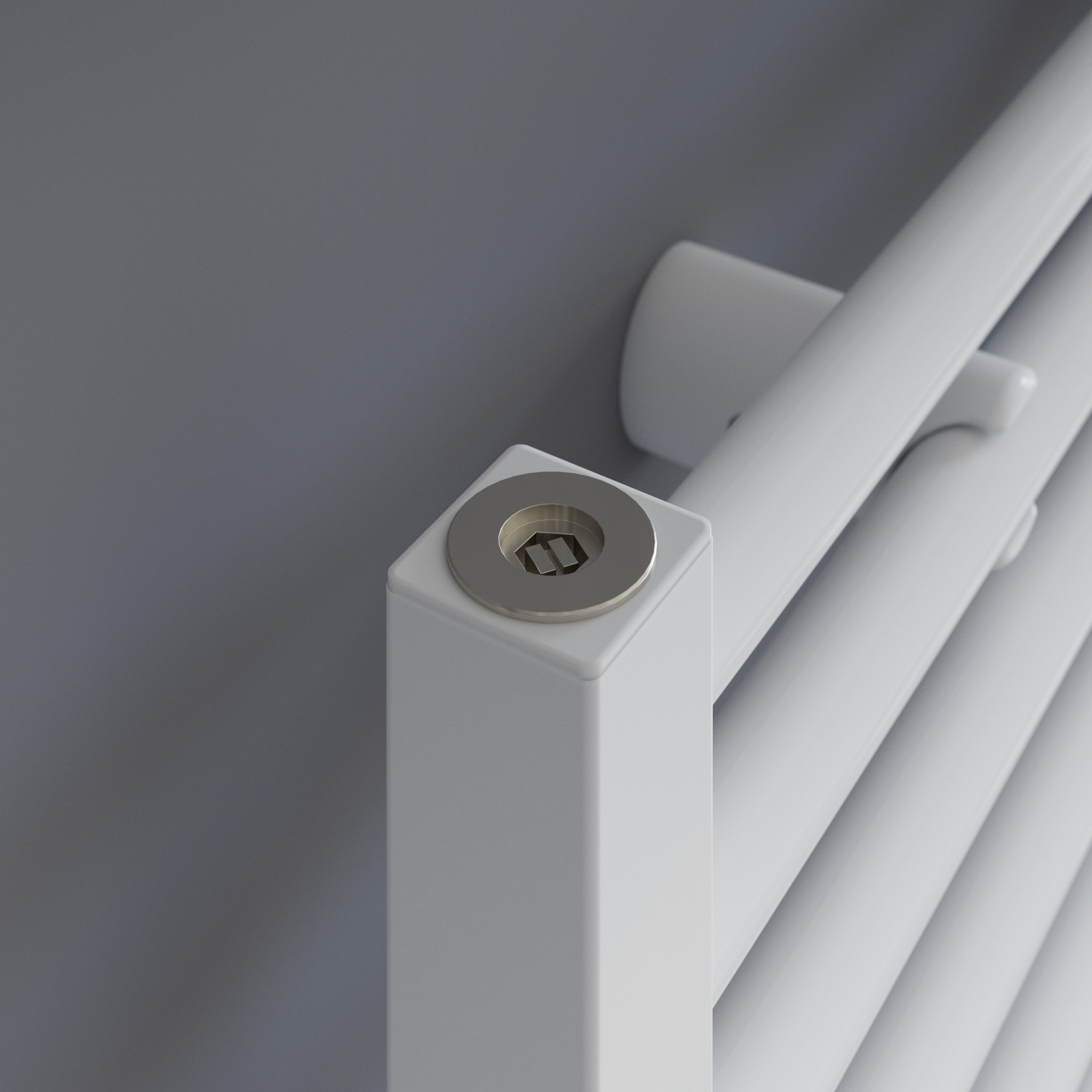Schulte Badheizkörper Turbo Design-Heizkörper, 70x50 cm, Anschluss unten, Weiß, 312 Watt, Handtuchwärmer – Bild 5 von 5