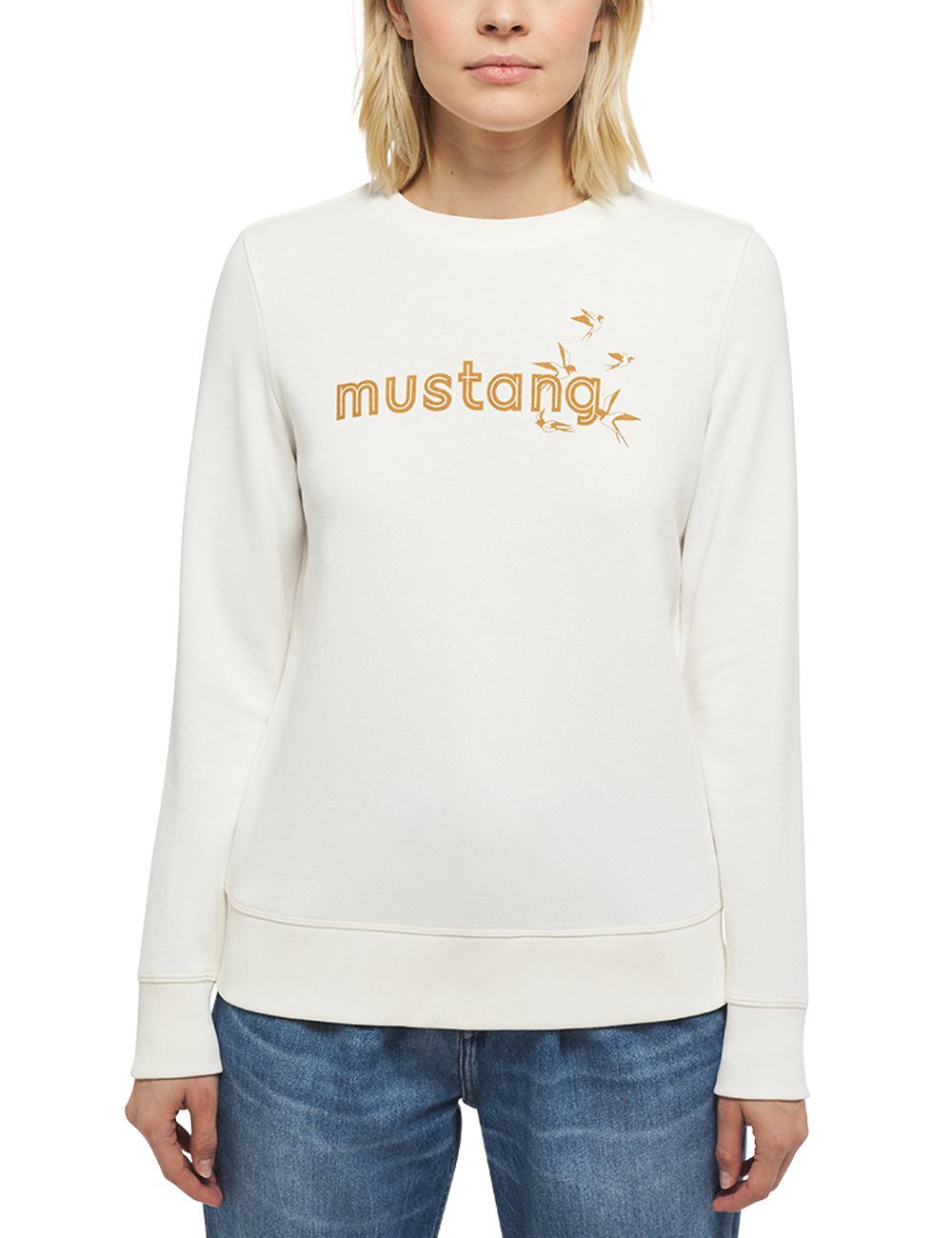 MUSTANG offwhite Sweatshirt Mustang Bea C Style Print