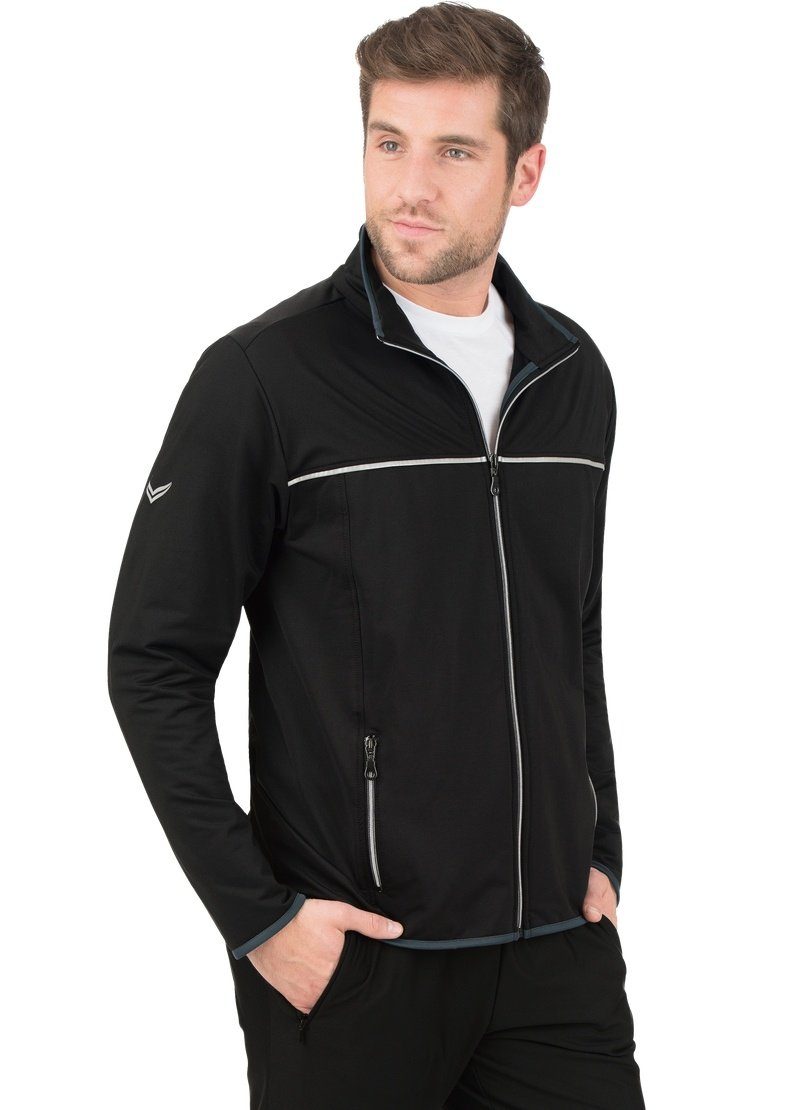 Praktische Elastische Microfaser, TRIGEMA Microfaser Sportjacke Trigema Trainingsjacke aus