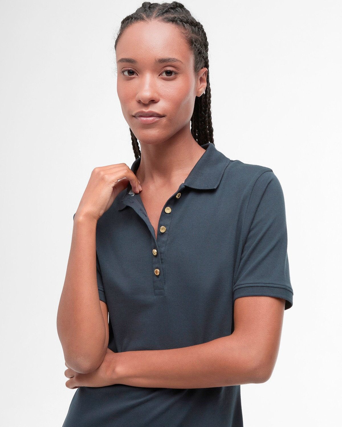 Barbour Midikleid Polokleid Celeste