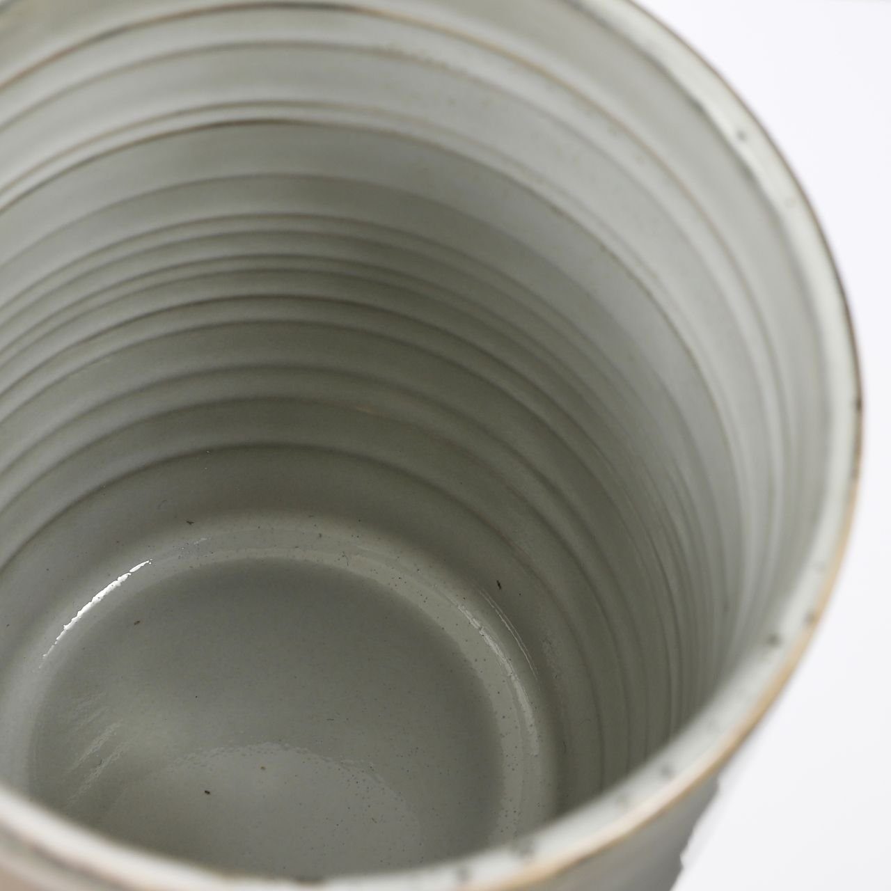 Mica Decorations Becher Mica Becher Tabo grau, 10 cm x 7,5 cm, Keramik