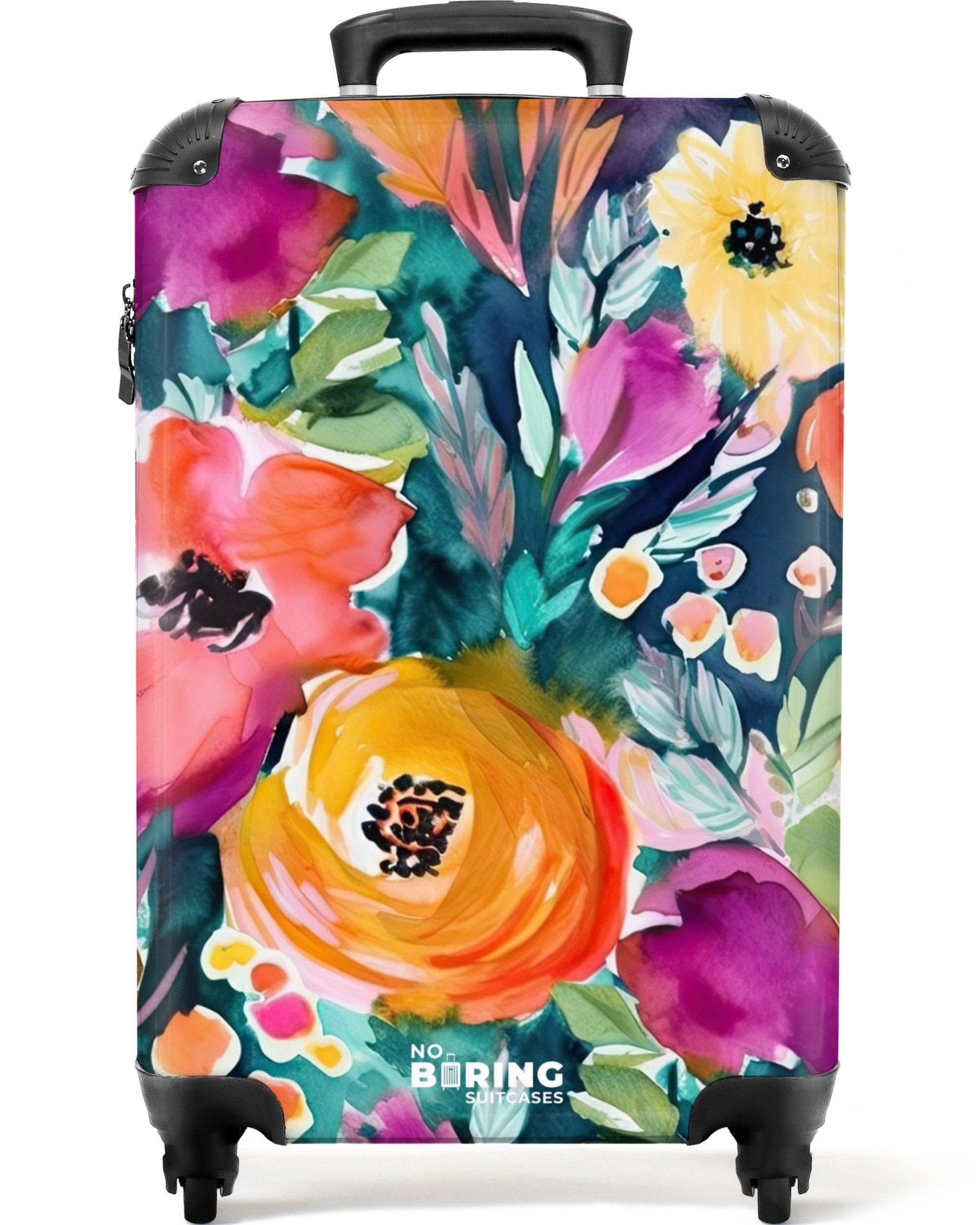 Hartschalen-Trolley Blumen - Ölfarbe - Kunst - Natur 55x35x20cm