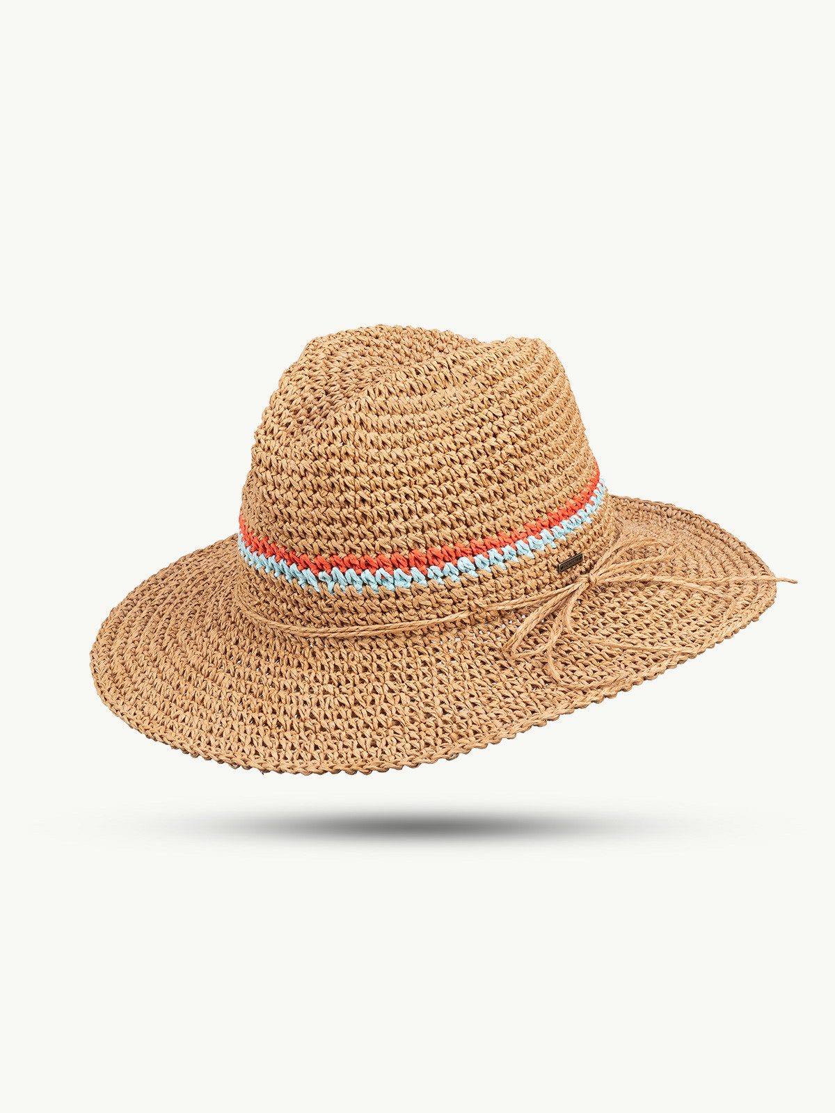 Scippis Strohhut SCIPPIS Damenhut „Volana“ – Papierstroh-Streifenhut, light-brown