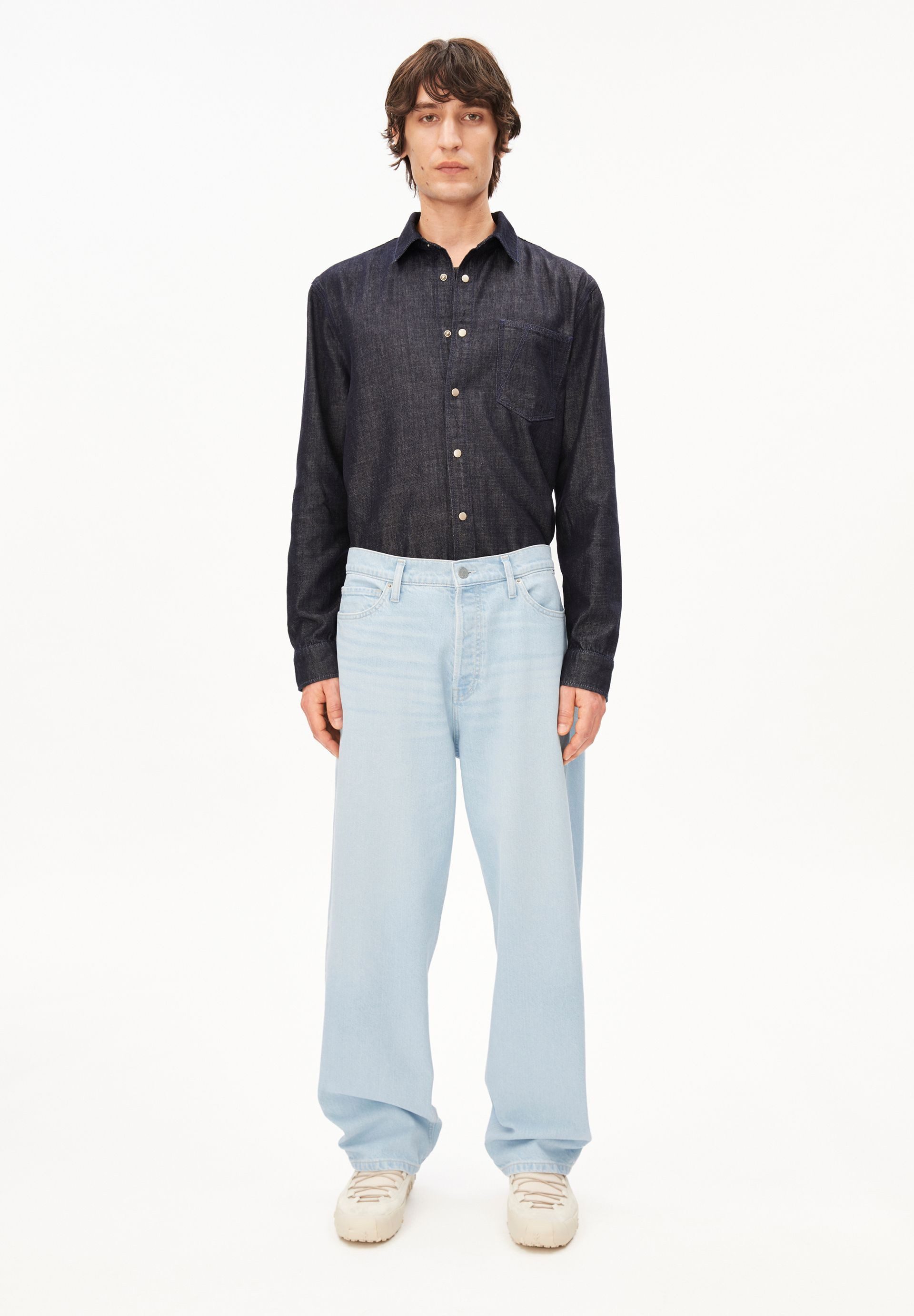 Armedangels Weite Jeans JAAMEO Jeans aus 100% recycelter Baumwolle (Non-Stretch, Baggy Fit) Mid waist