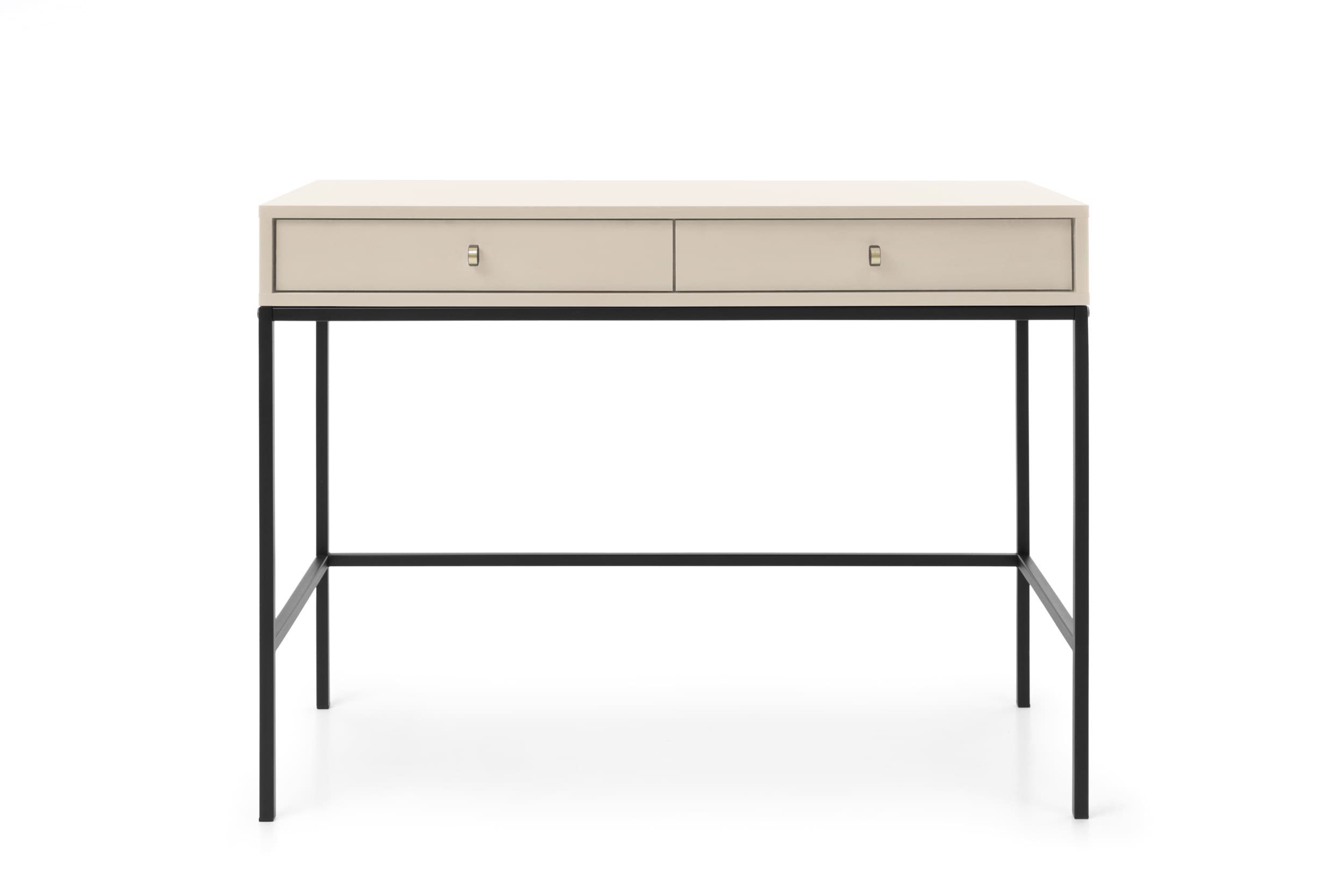 MOEBLO Konsolentisch Melody (Eingangskonsole mit Schubladen Sideboard Beistelltisch Flurtisch - Goldene Griffe, Frisiertisch, Schminktisch, Kosmetiktisch), (BxTxH): 104x50x78 cm