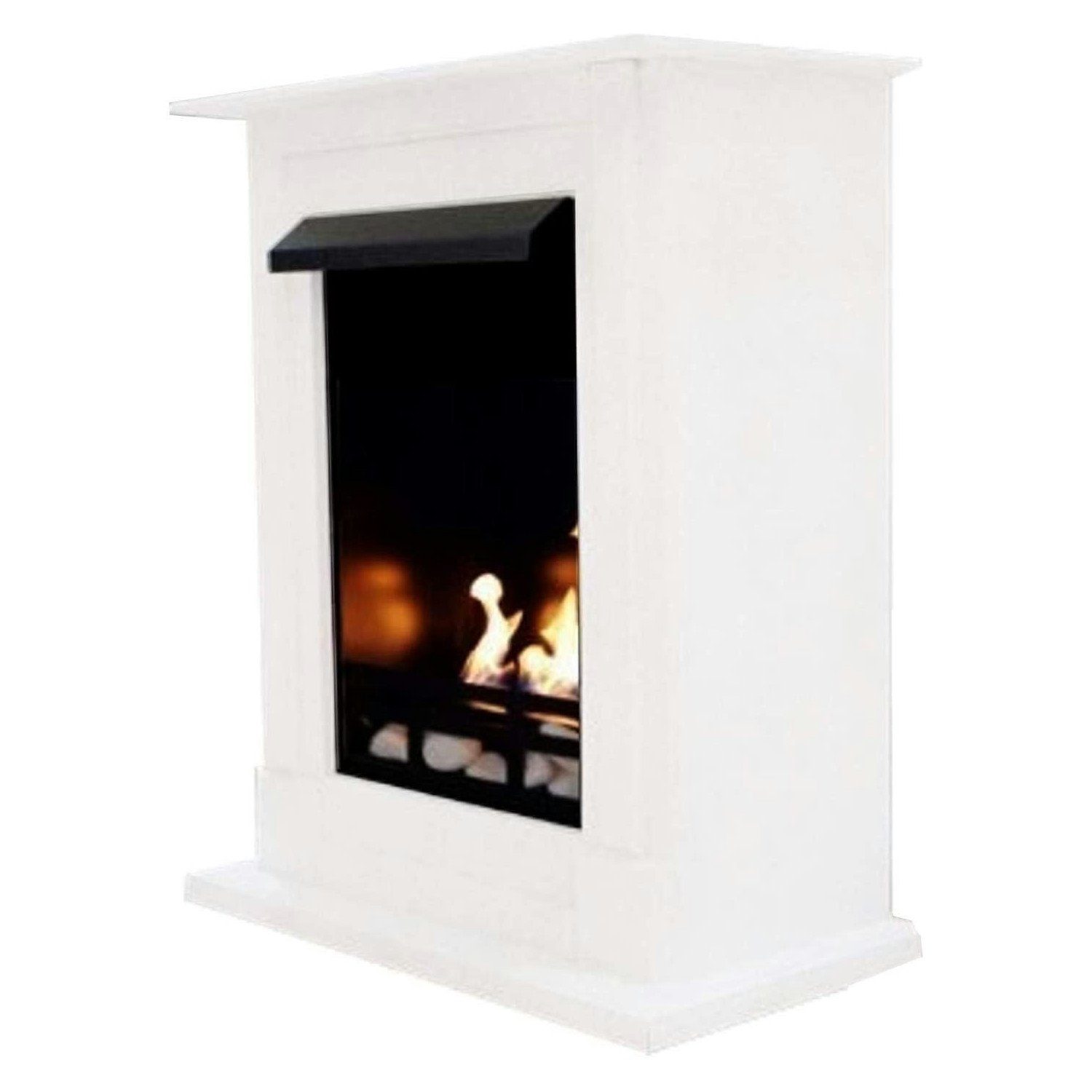 Kaminbau Mierzwa Echtfeuer-Dekokamin Madrid (Deluxe, Brenngel & Bio-Ethanol Kamin inkl. regulierbarem Brenner & Zubehör), Farbwahl, Gelkamin, Ethanolkamin, Kaminofen, Bodenkamin