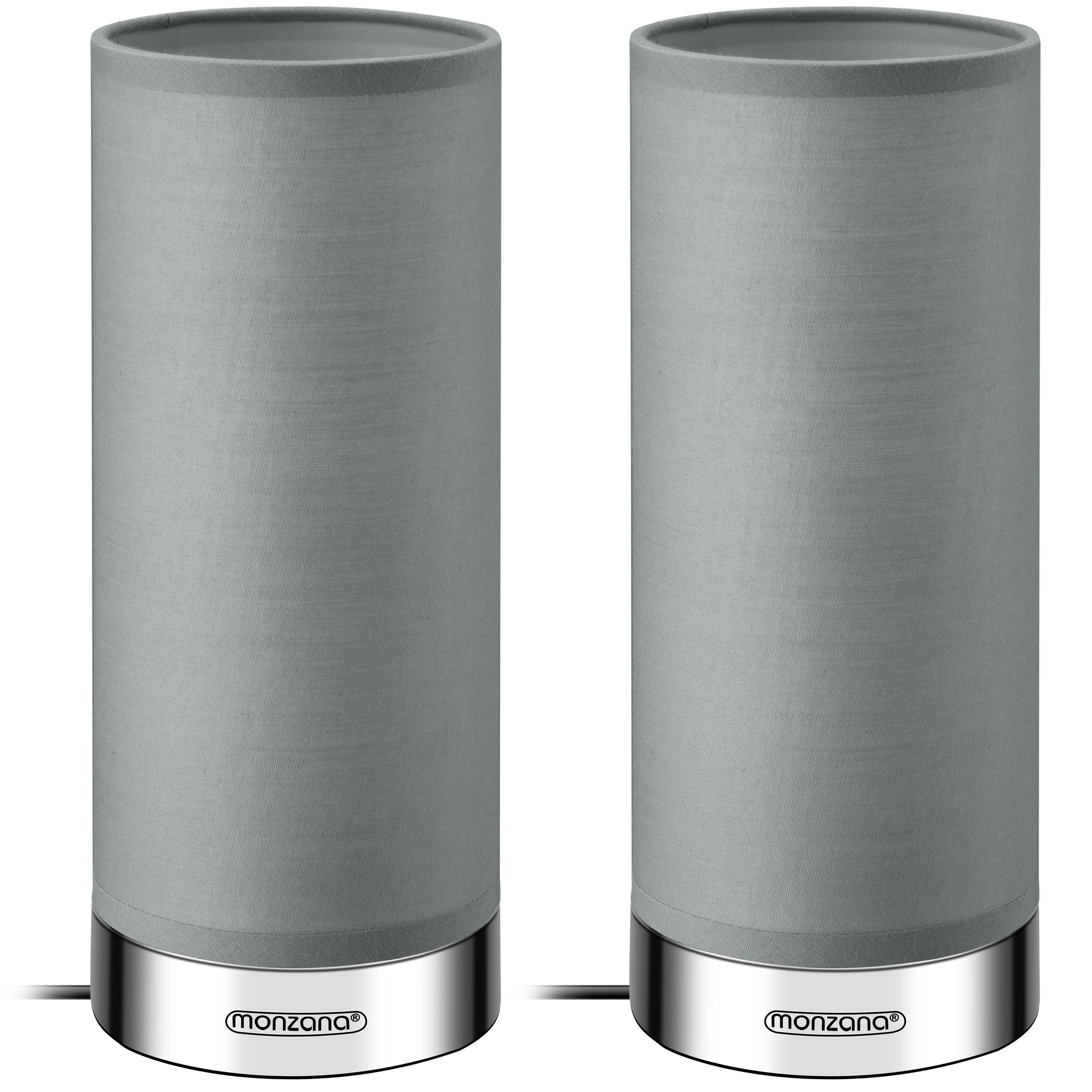 monzana Tischleuchte, Poppy - Grau, 2er Set LED Touch Dimmbar Schlafzimmer günstig online kaufen