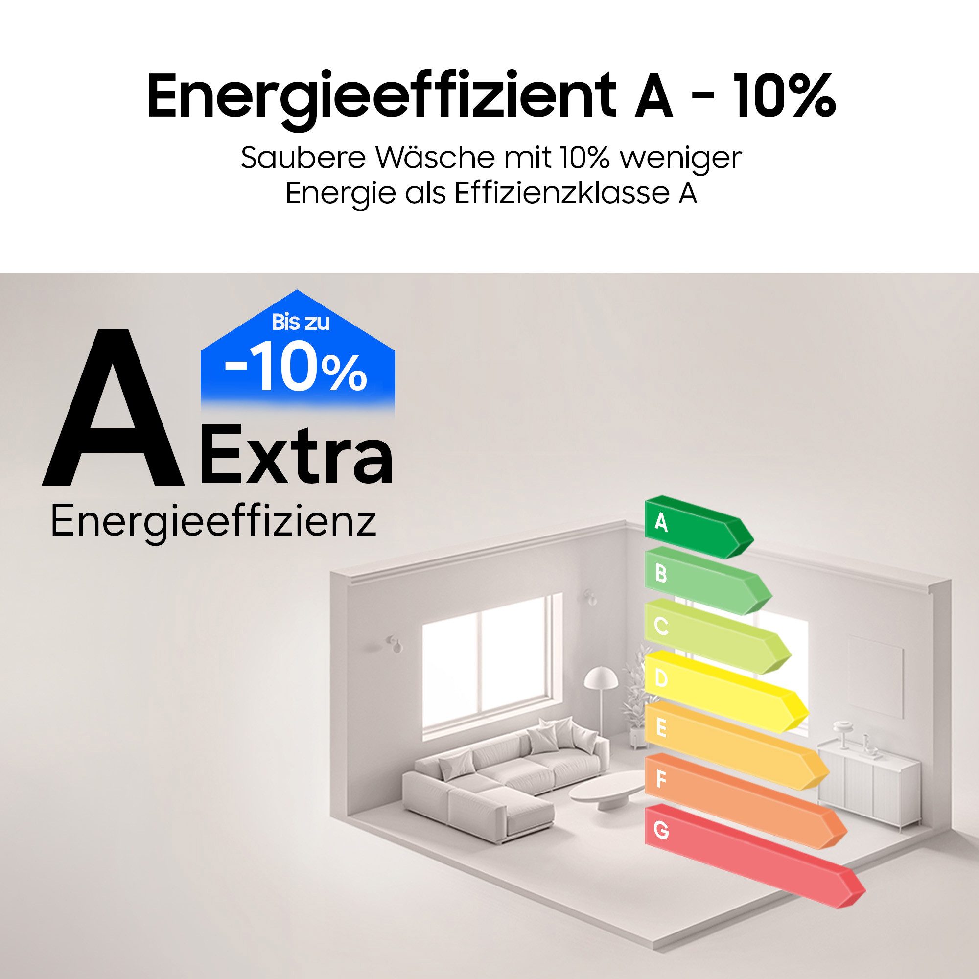 Samsung Waschmaschine WW5000C WW9A-10W, 9 kg, 1400 U/min