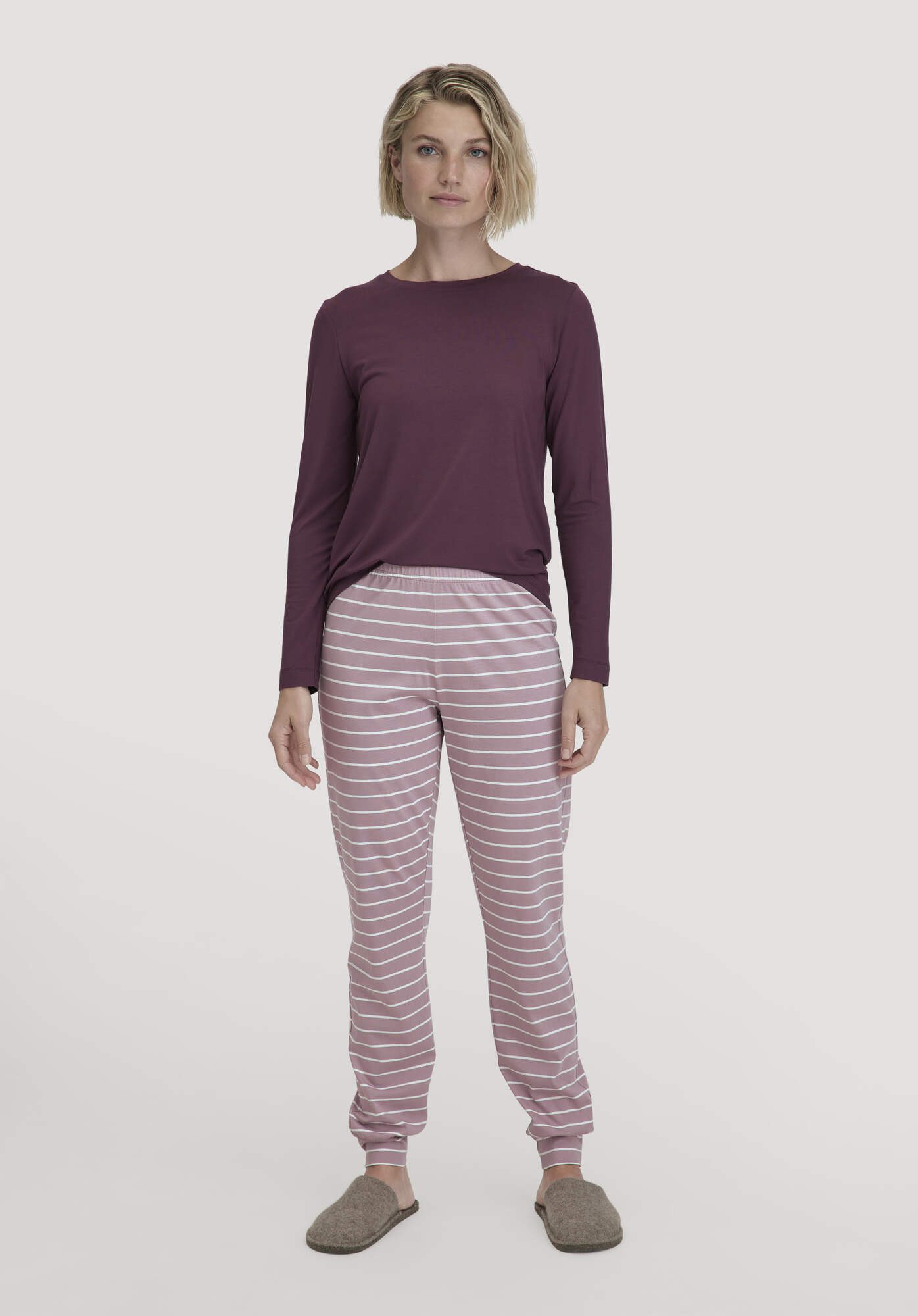 Hessnatur Pyjamahose Slim aus reiner Bio-Baumwolle (1-tlg) günstig online kaufen