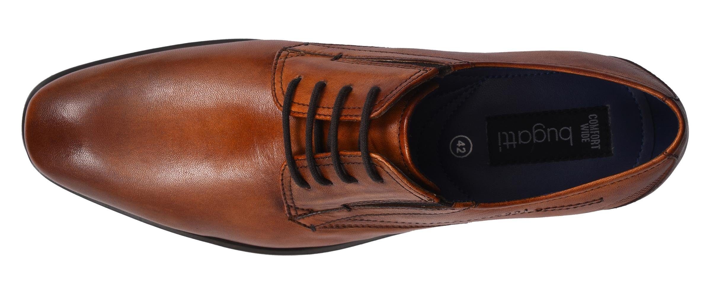 bugatti Schnürschuh mit Lederinnensohle, Freizeitschuh, Halbschuh, Schnürschuh