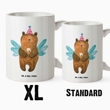 Mr. & Mrs. Panda Tasse Bär Zahnfee - Weiß - Geschenk, Teddybär, Große Tasse, Erster Zahn, XL, XL Tasse Keramik, Liebevolles Design