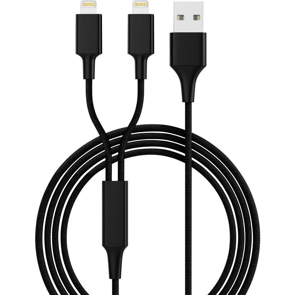 NO NAME USB-Ladekabel mit zwei Lightning Anschlüssen, USB-Kabel, Ein  ideales Ladekabel für die ganze Familie!
