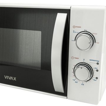 Vivax Mikrowelle MWO-2078 - 700 Watt 20l in weiß, kompakt und platzsparend mit Timer, Mikrowelle, 20 l