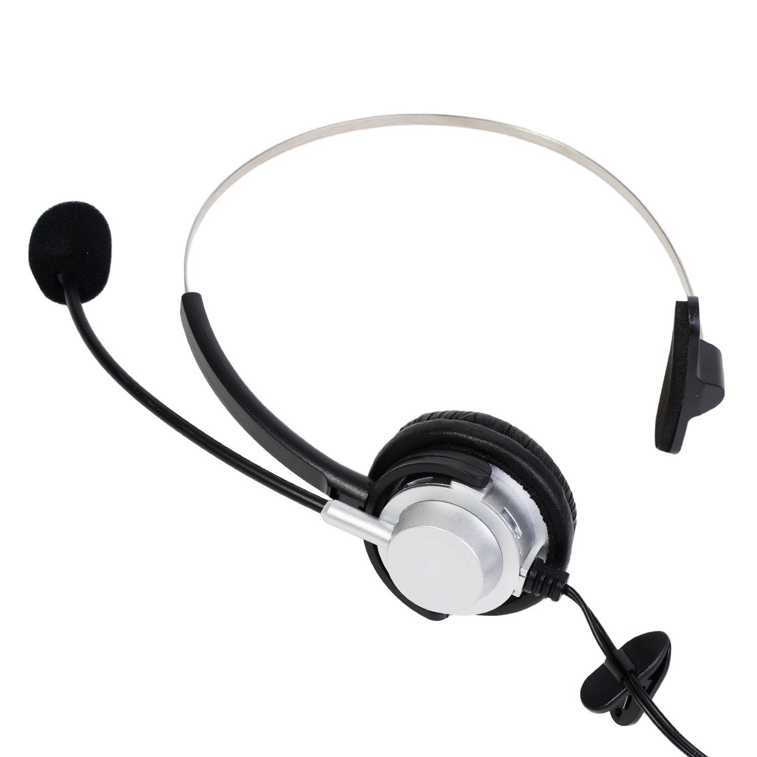 Hama Mono Headset Kopfhörer 2,5mm Klinke Kopfbügel Smartphone-Headset (Universal, Mikrofon, Stummschaltung, etc, Kein, Universal Klinken-Stecker passend für Gigaset DECT Telefon Festnetz)