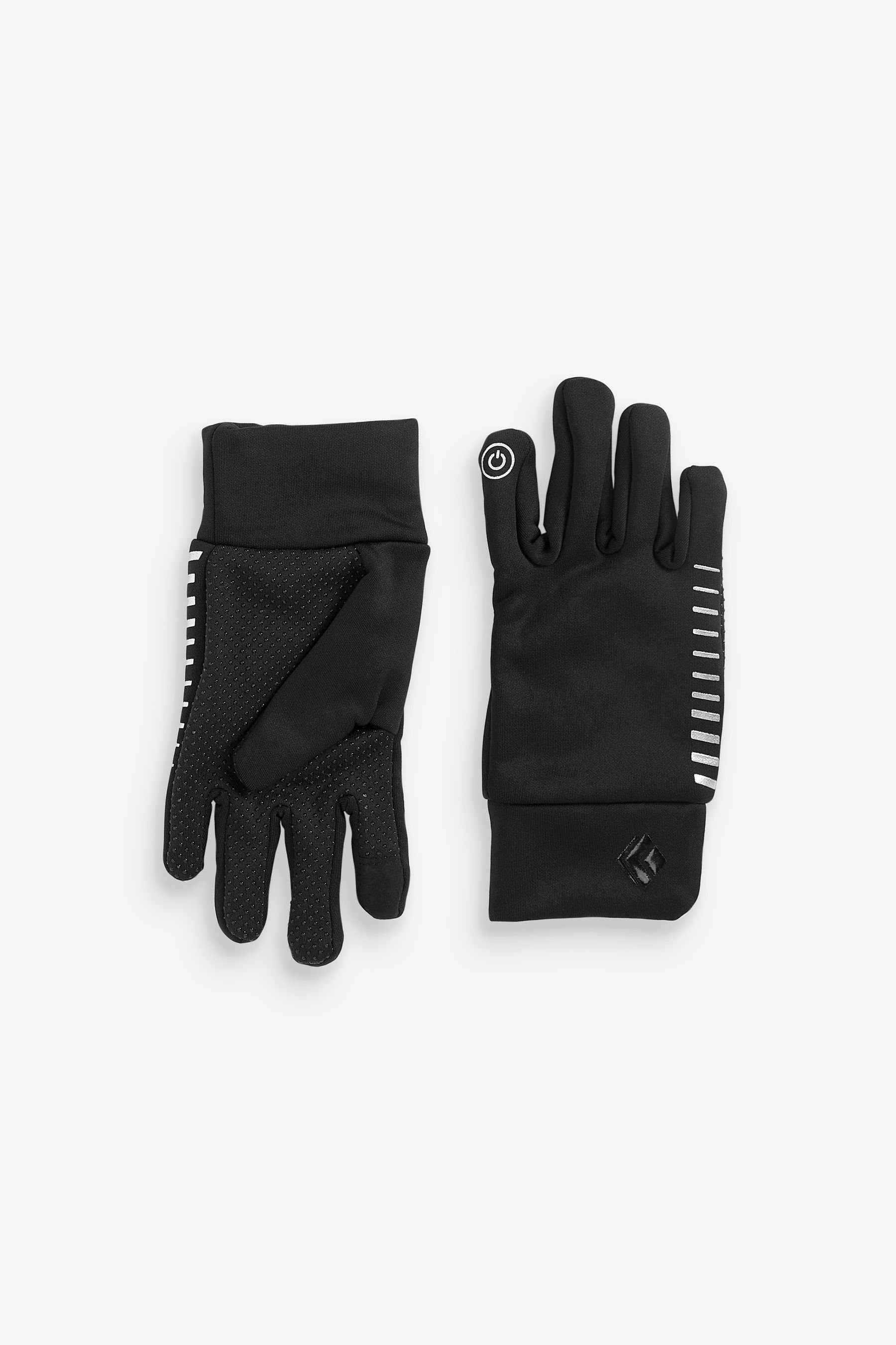 Black Next Stripe Sportliche Handschuhe Strickhandschuhe