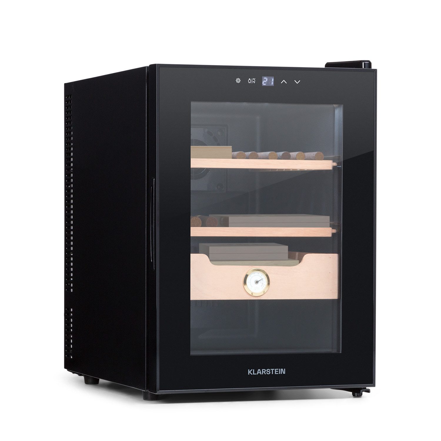 Klarstein Humidor Klarstein El Presidente 37 Zigarren-Humidor, Humidor Zigarre Humidor Befeuchter elektrisch Humidor Schrank