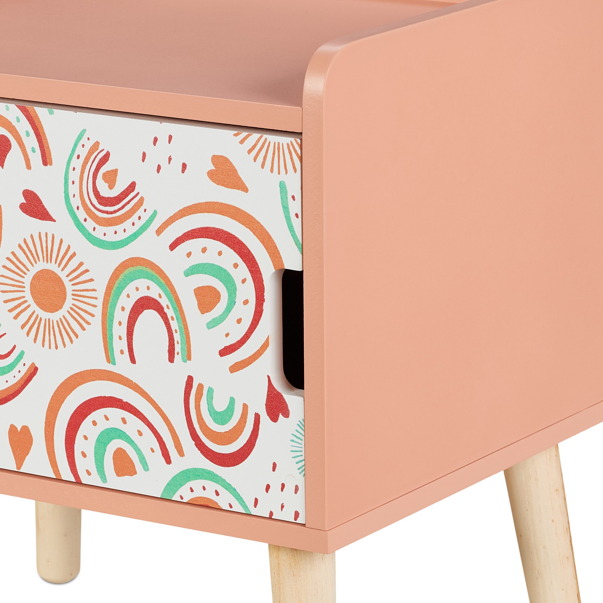 relaxdays Nachttisch für Kinder mit Staufach (1-St), A – Bild 5 von 5