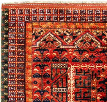 Orientteppich Afghan - 196 x 158 cm - rot, morgenland, rechteckig, Höhe: 7 mm, Wohnzimmer, Handgeknüpft, Einzelstück mit Zertifikat