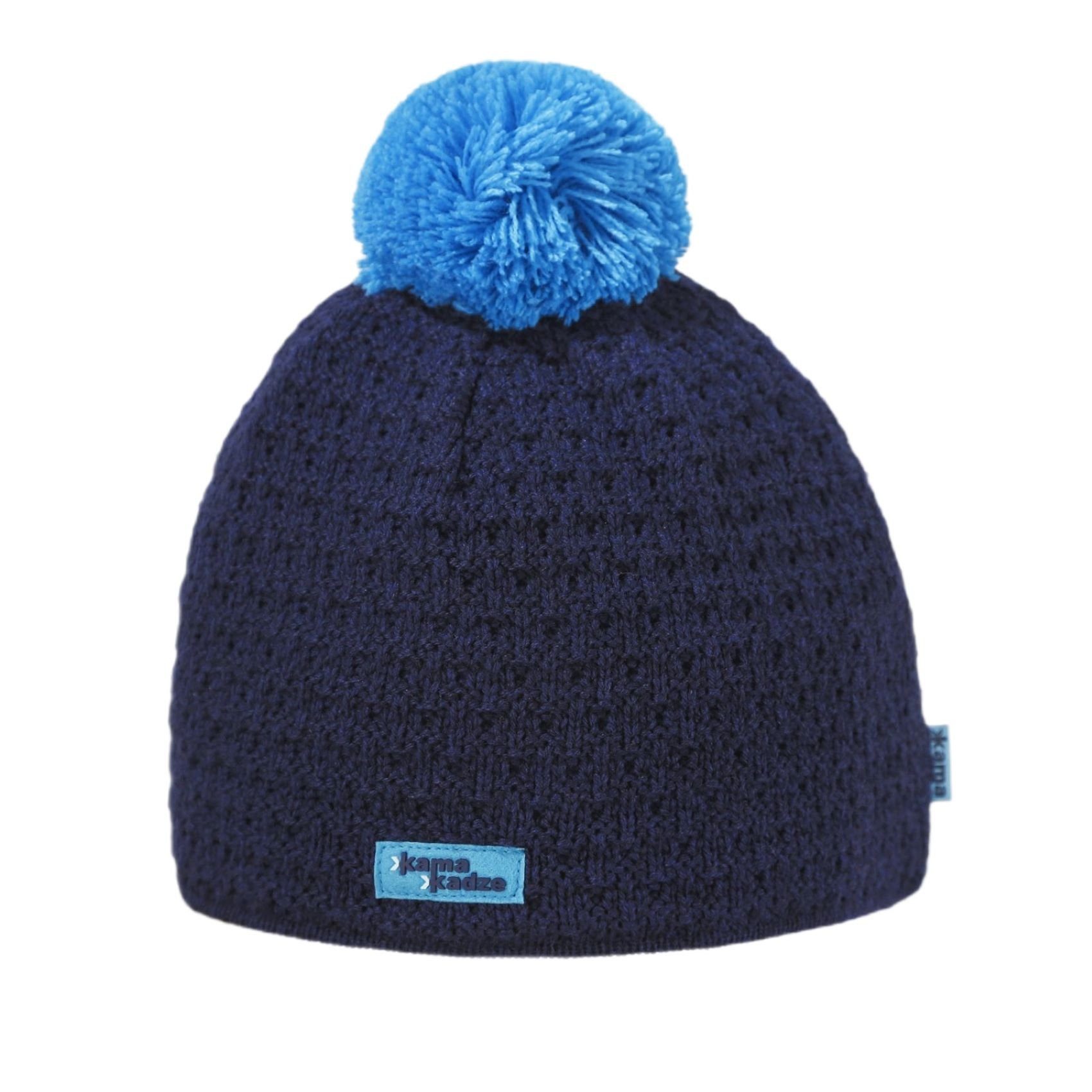 kama Strickmütze (Bommel) K36 Merino Kamakadze - navyblau/blau - 1 Stück