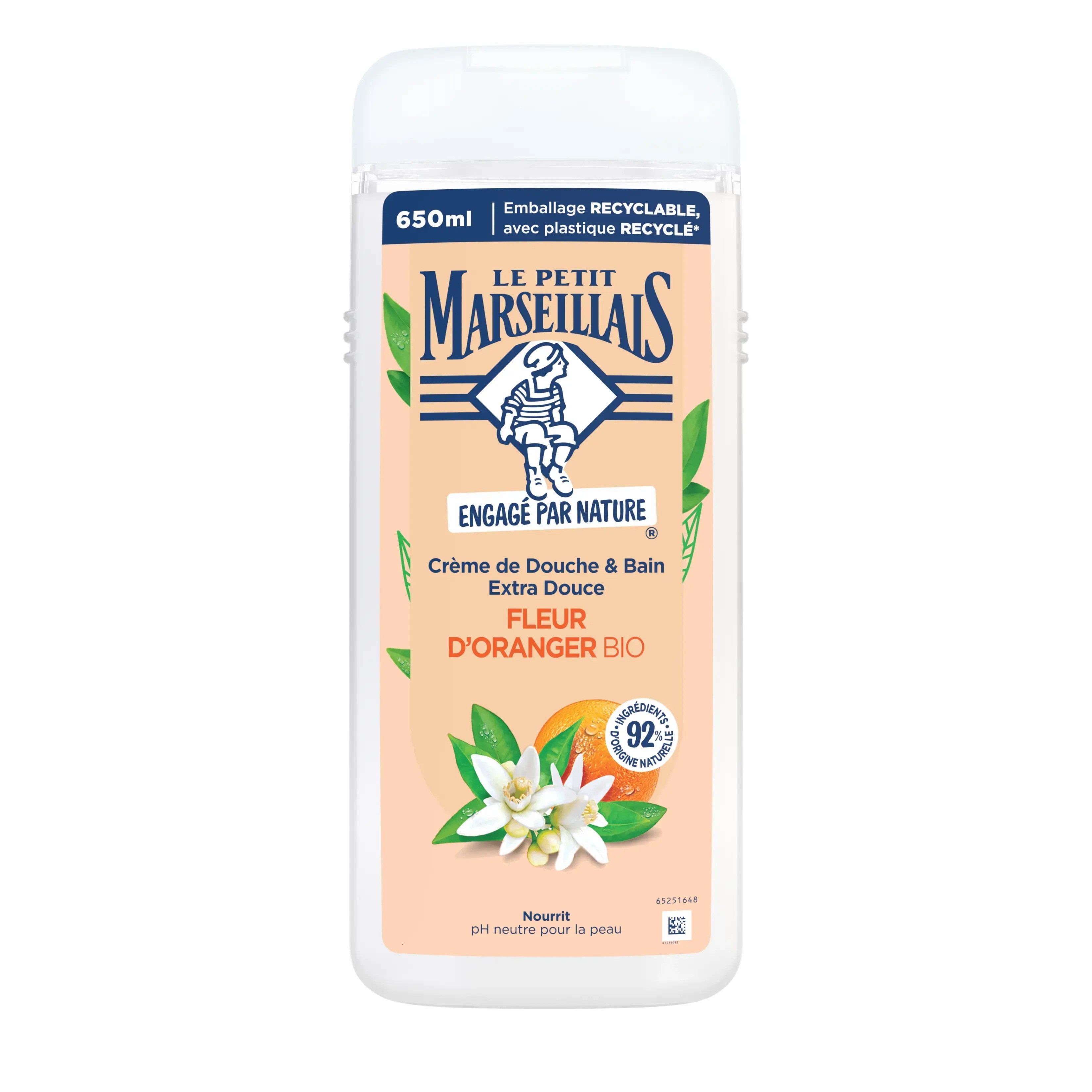 Le Petit Marseillais Duschcreme Orangenblüten-Duschcreme 650 ml