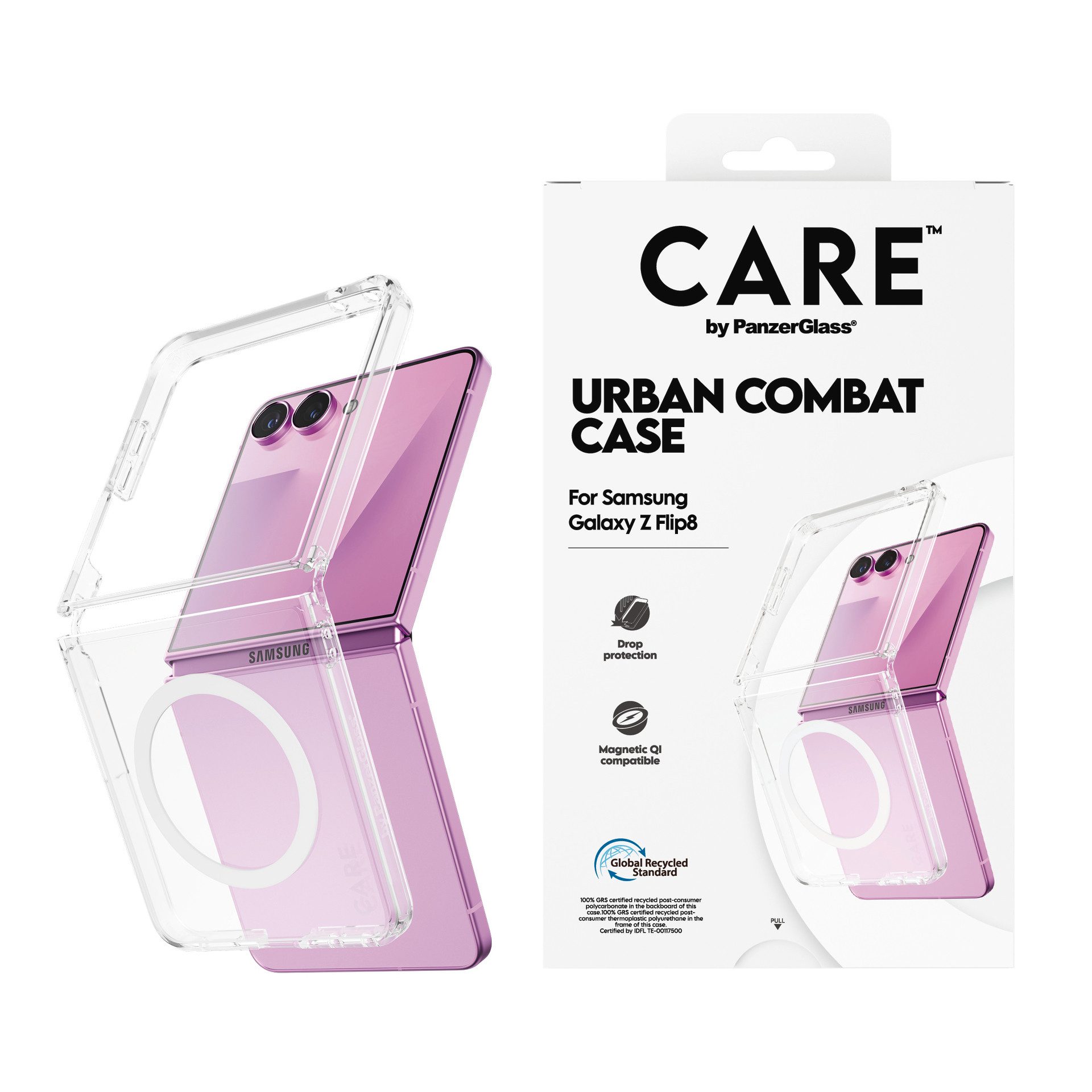 CARE by PanzerGlass Handyhülle Urban Combat Case für Samsung Galaxy Z Flip8Samsung Galaxy Z Flip7, Backcover, Schutzhülle, Handyschutzhülle, Case, Schutzcase, stoßfest