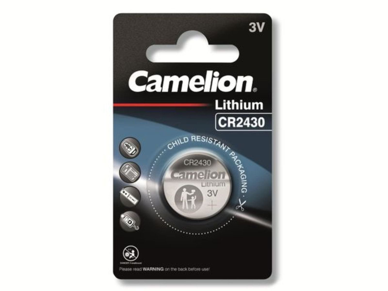 Camelion CAMELION Knopfzelle CR2430, 1 St. Knopfzelle