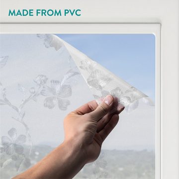 Fensterfolie Fenster Milchglasfolie 45x200cm - selbstklebend mit statischer Haftung, Navaris