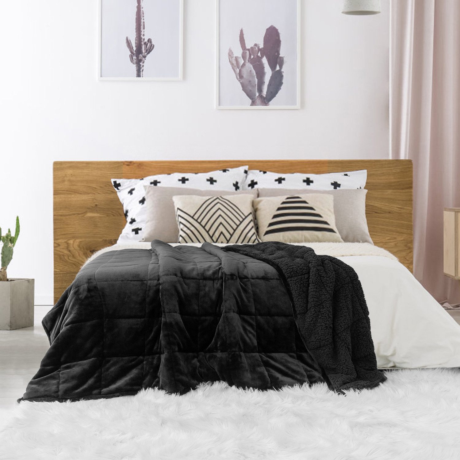 SiviO Gewichtsdecke Luxuriöse Sherpa-Fleece-Decke für Erwachse, günstig online kaufen