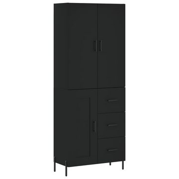 furnicato Sideboard Highboard Schwarz 69,5x34x180 cm Holzwerkstoff