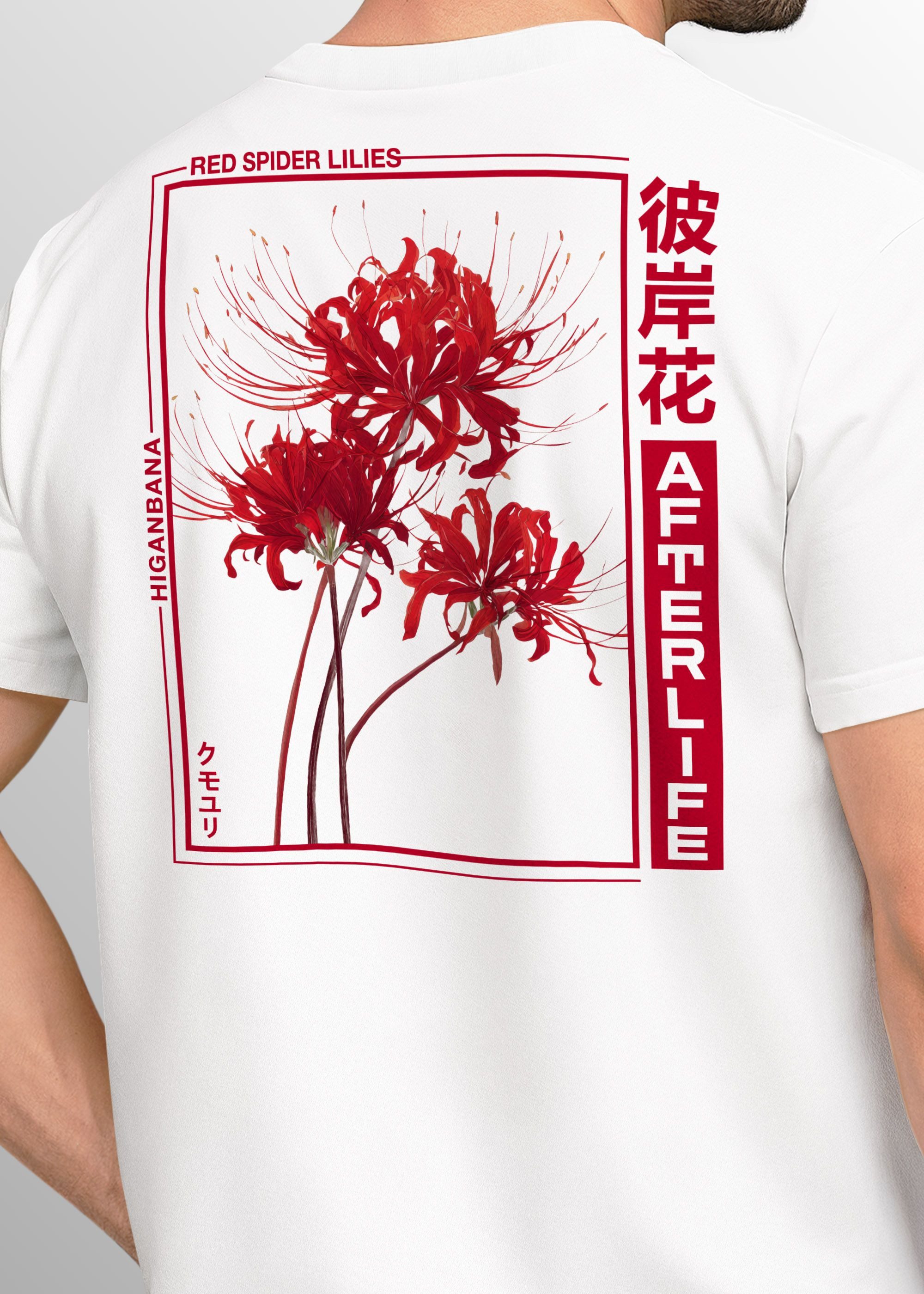 Neverless Print-Shirt Backprint TShirt Herren Japan Schriftzeichen Asien Urban Fashion mit Print – Bild 5 von 5