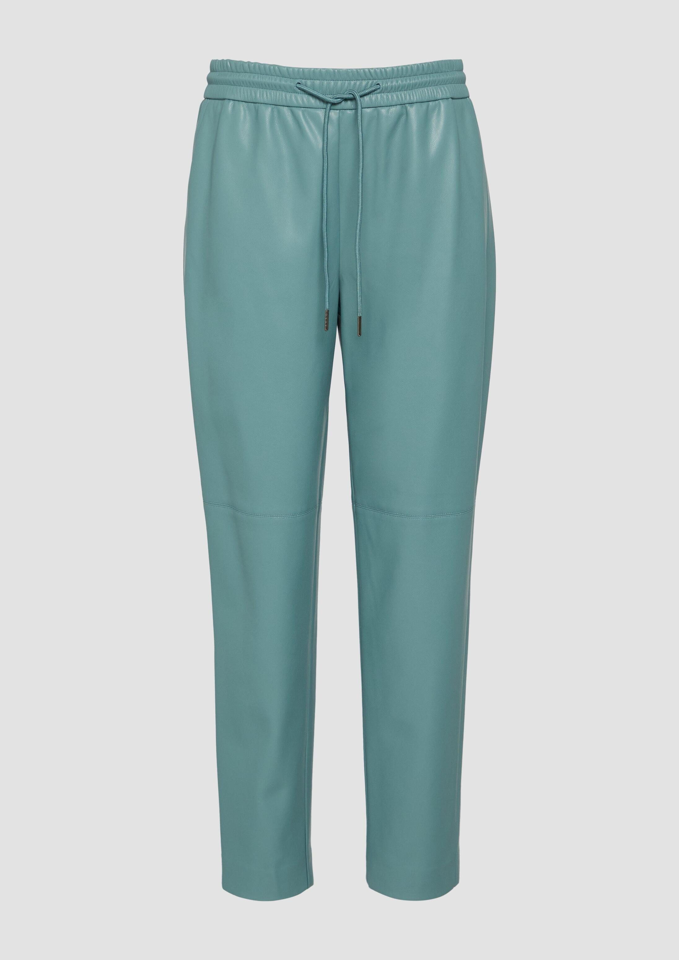 s.Oliver 7/8-Hose Hose Relaxed Jogpants aus Lederimitat
