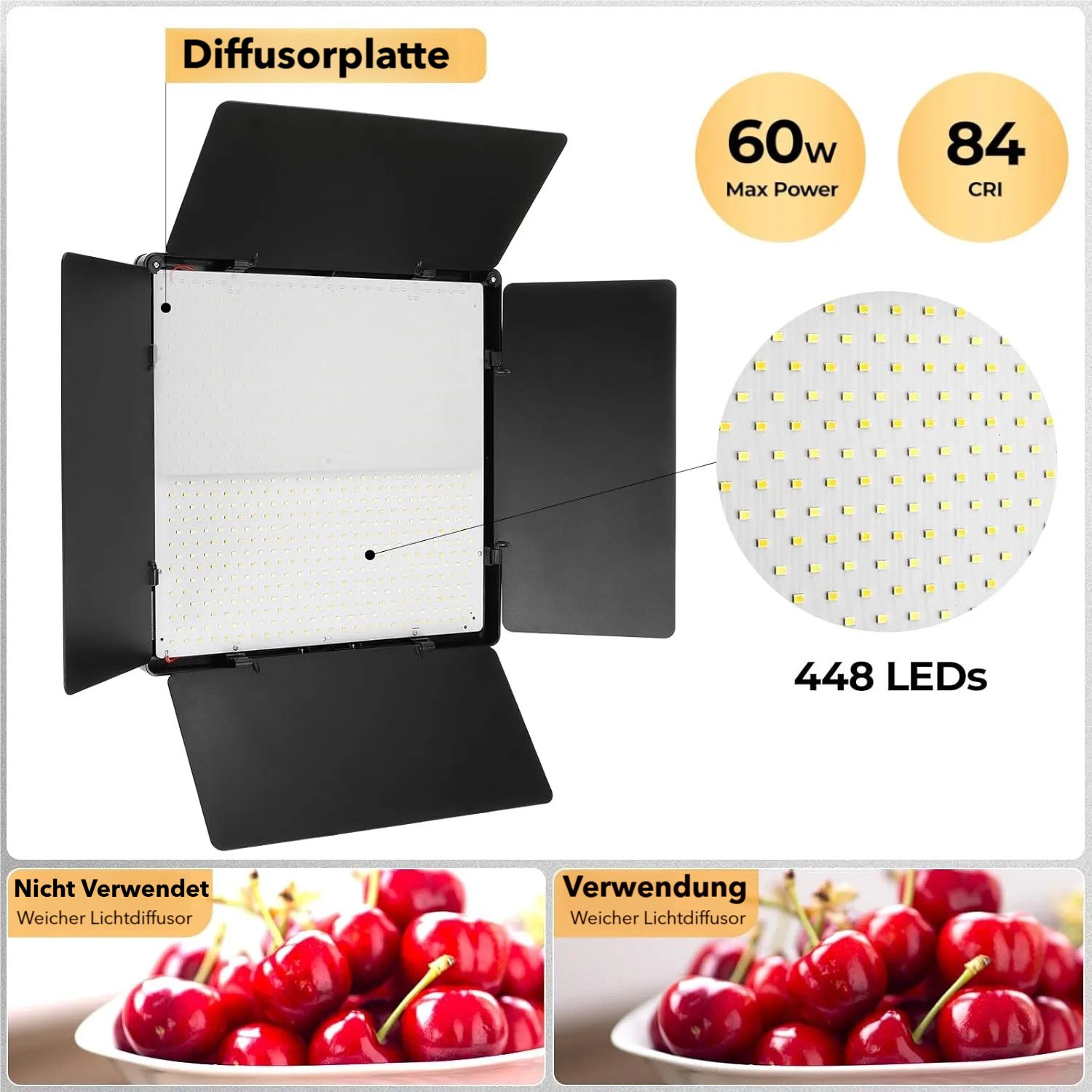 TLGREEN Videoleuchte 2-Pack zweifarbige Studioleuchten
