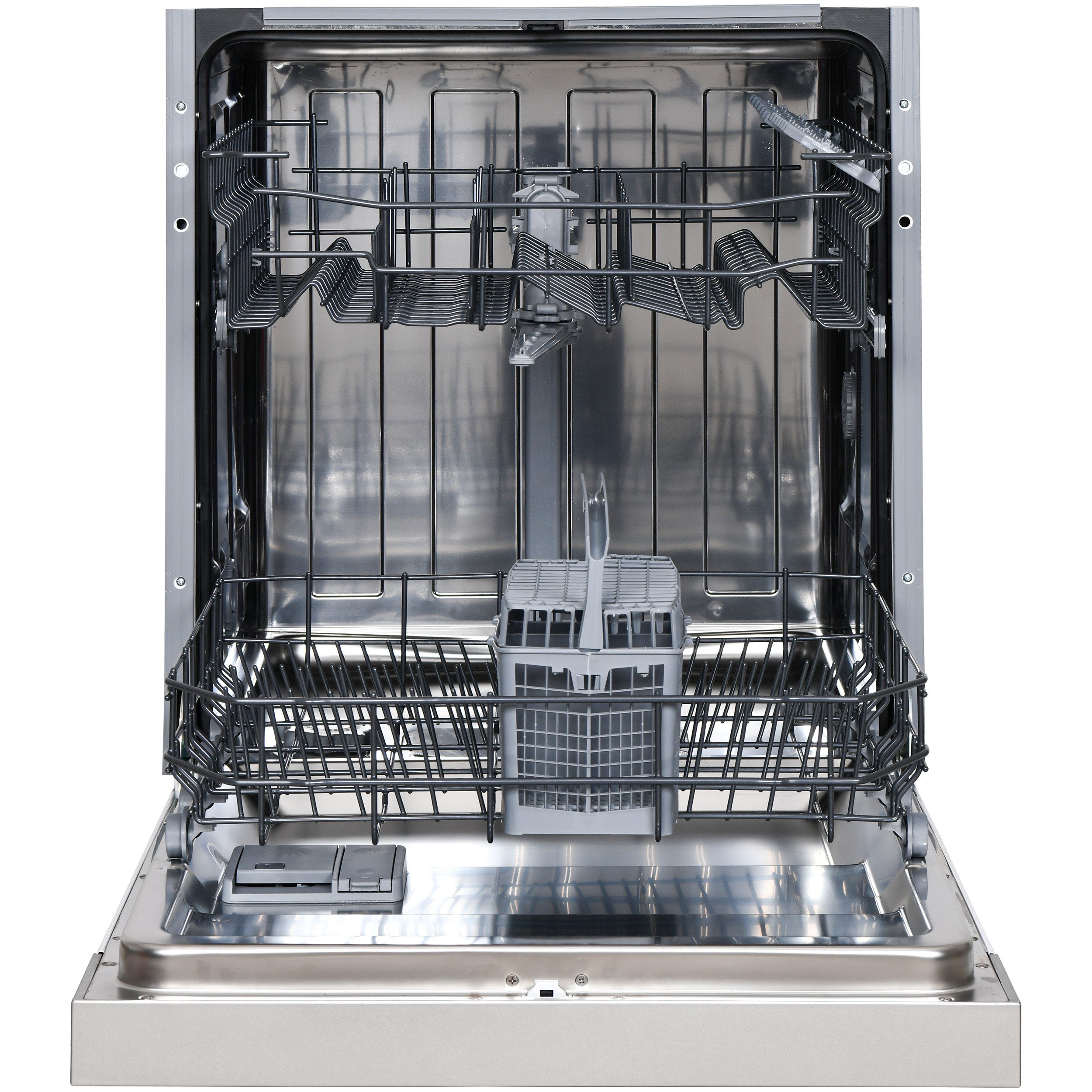 Telefunken teilintegrierbarer Geschirrspüler GET6012DI, 12 l, 12 Maßgedecke, Einbau Spülmaschine teilintegriert 60 cm, 12 Gedecke, AquaStop, 45 dB