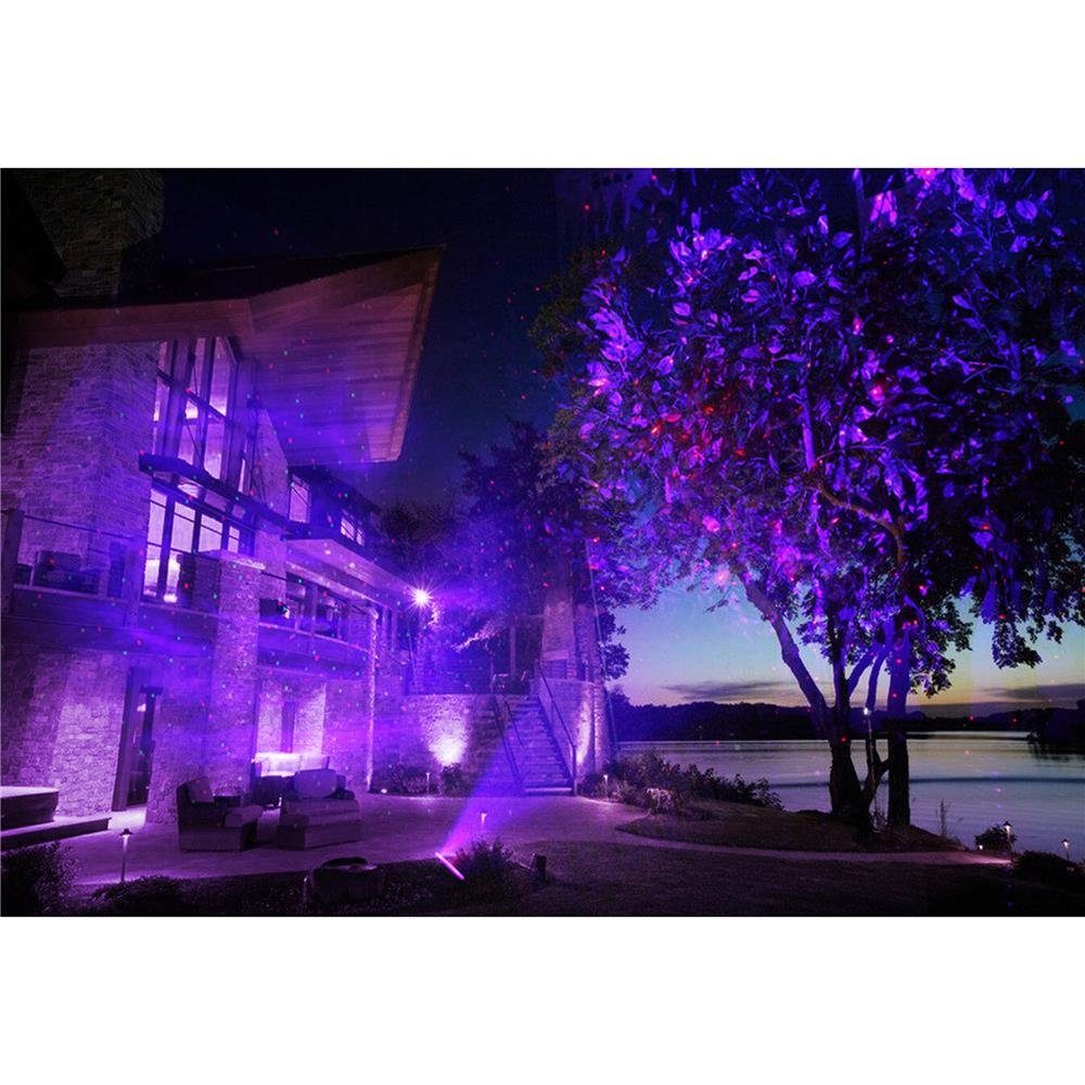 save-E Gartenstrahler Rotating Laser Cloud, mit Wolkeneffekt in Rot und Grün, Beleuchtung für 300 m², Outdoor