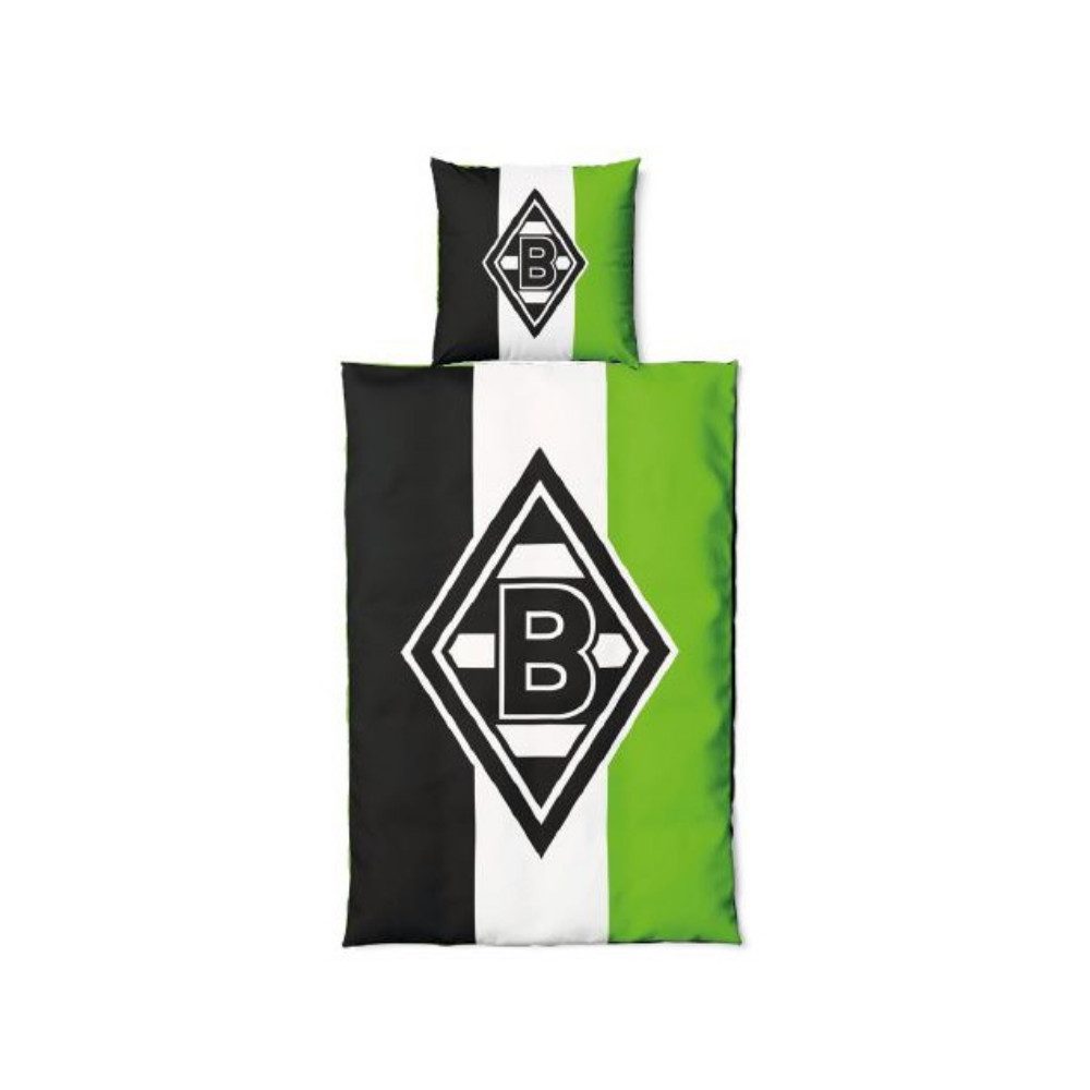 Borussia Mönchengladbach Bettwäsche Borussia M´Gladbach WendeBettwäsche Schrägstreifen