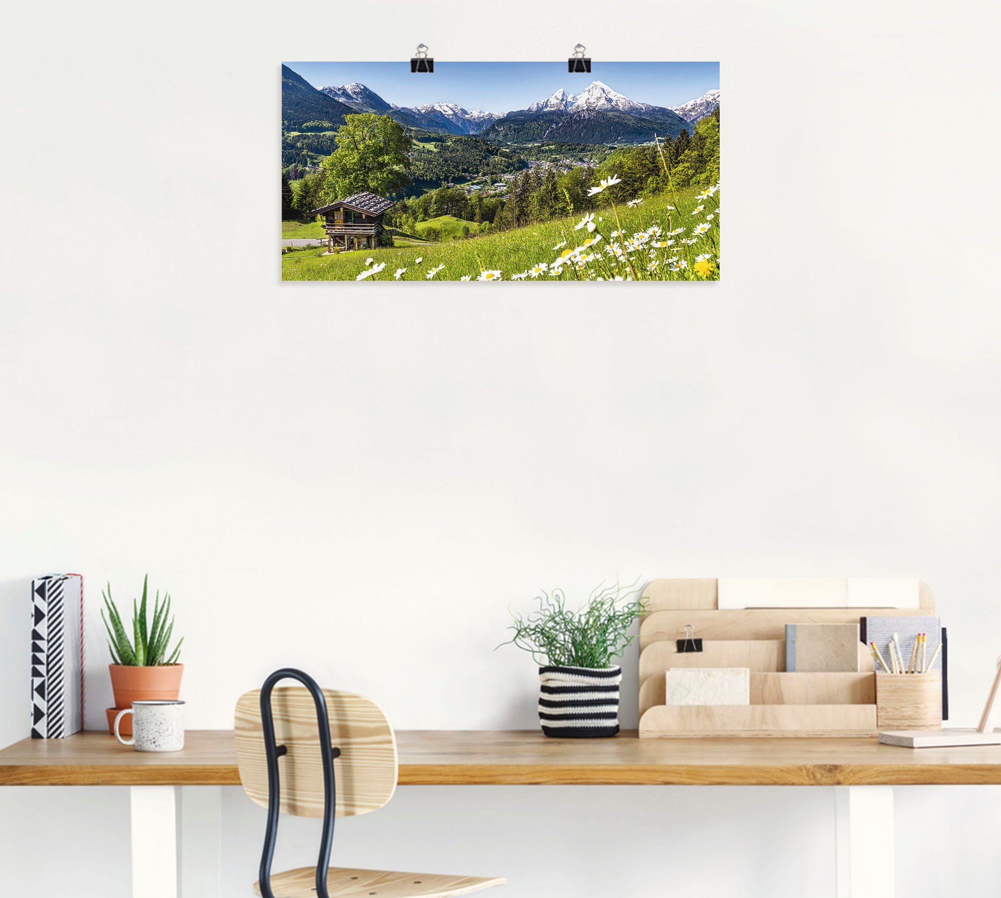 Artland Wandbild Landschaft in den Bayerischen Alpen, Berge (1 St), als Leinwandbild, Poster in verschied. Größen