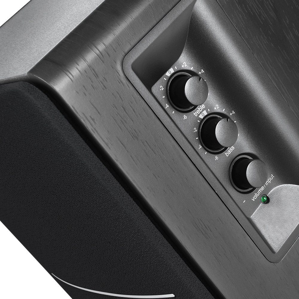 Edifier® R1280DBs mit Subwoofer Ausgang Bookshelf Hi-Fi Speakers Regal-Lautsprecher 2.0 (A2DP, AVRCP, aptX, 42 W, Bluetooth-Regallautsprecher mit optischem Eing – Bild 4 von 5