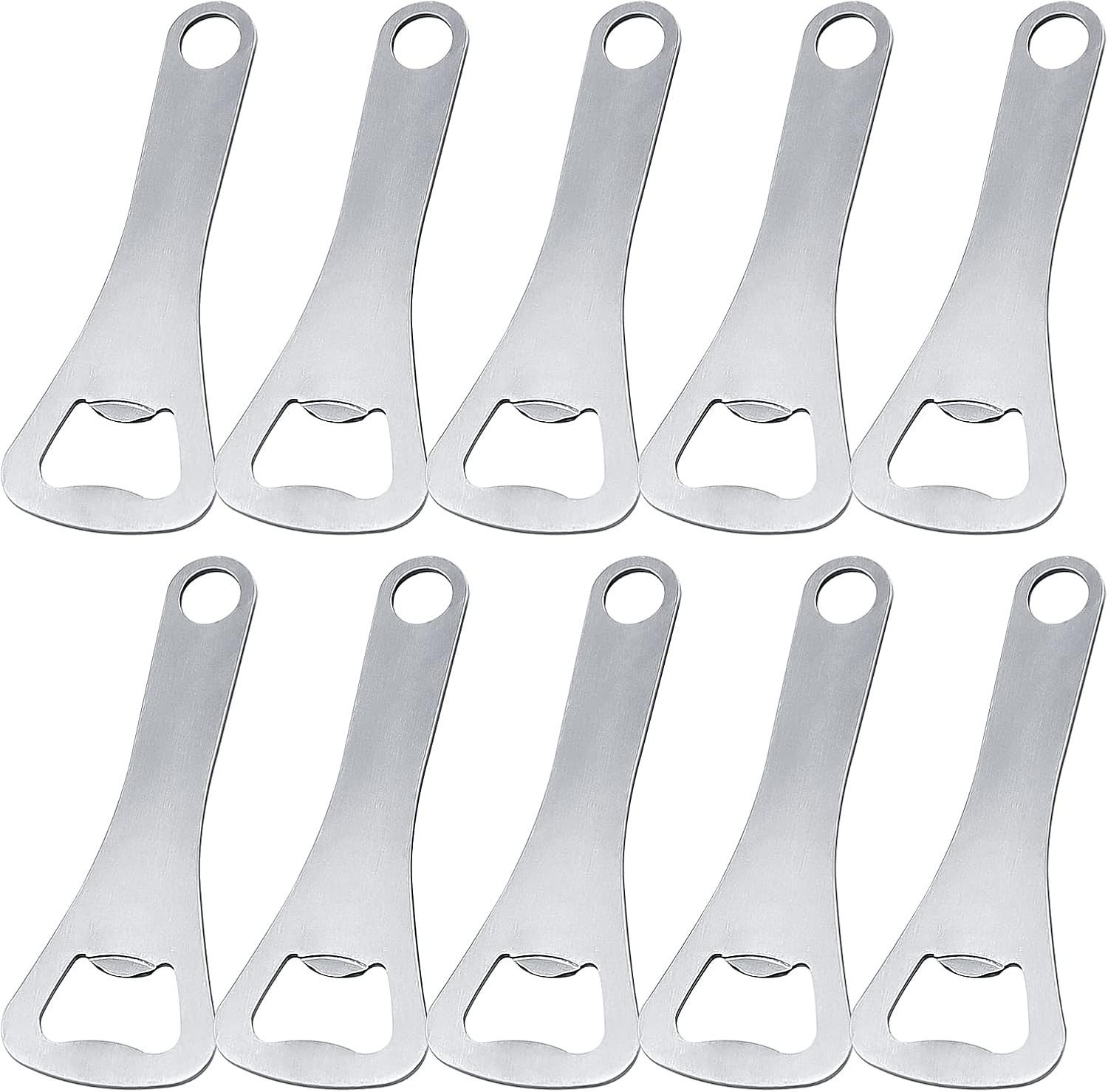 FOUORTUNATE-BEE Flaschenöffner 10er-Set Edelstahl Flaschenöffner für Zuhause, Bar und Outdoor (10-tlg), Robuste Bieröffner für Partys, Camping und den Alltag