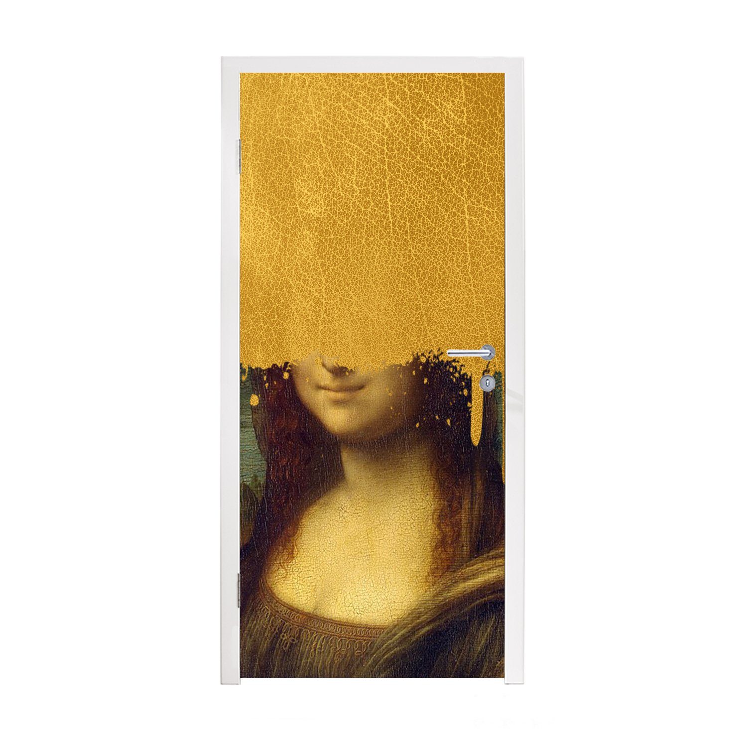 online Shop MuchoWow Türtapete Mona Lisa 75x205 für Fototapete - Gold, (1 bedruckt, Matt, Tür, Vinci St), Da - cm Türaufkleber