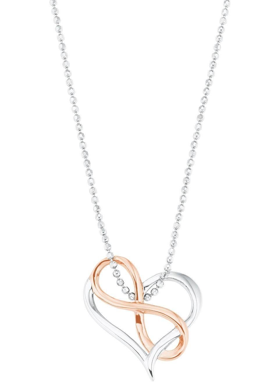 Amor Kette mit Anhänger Herz mit Infinity/Unendlichkeitsschleife