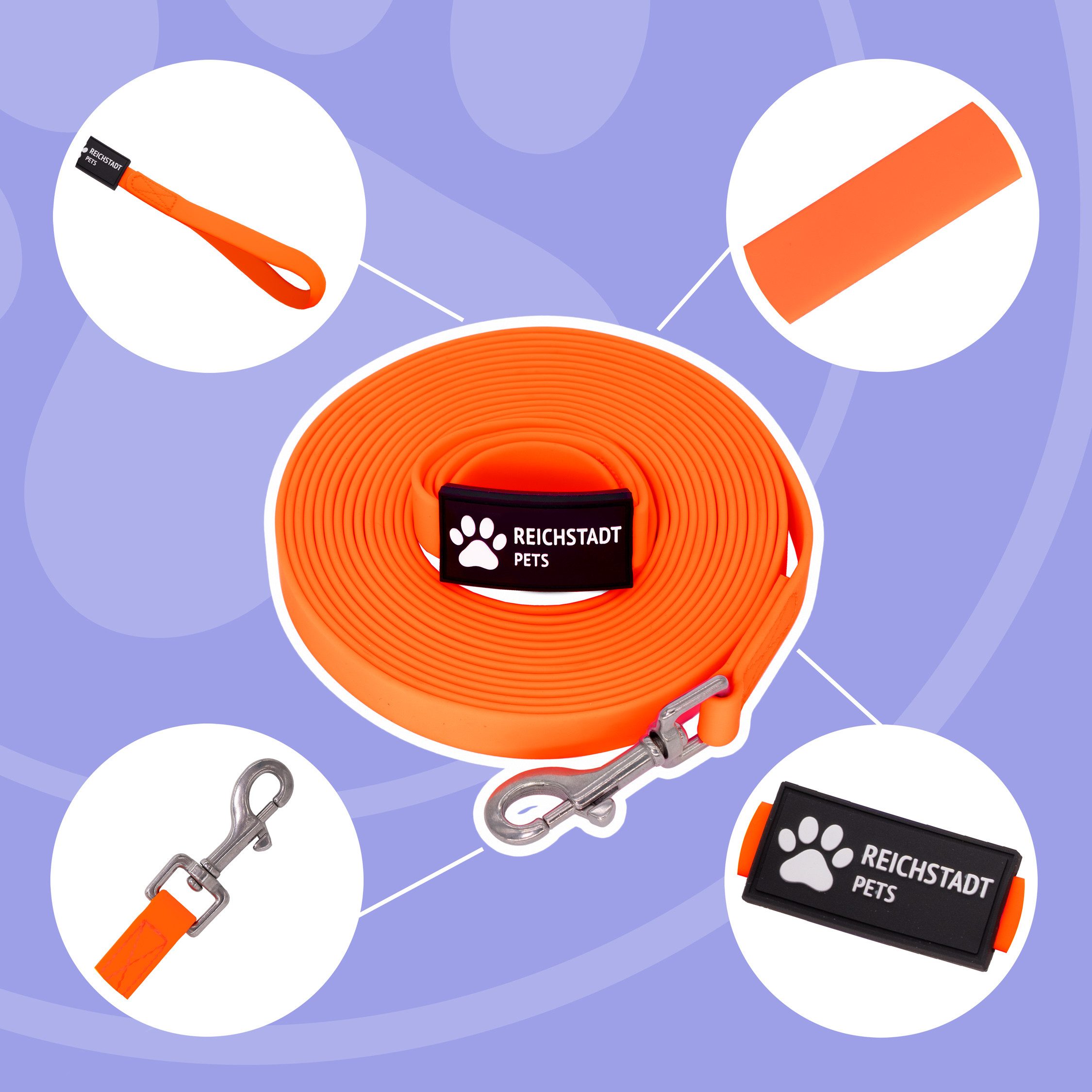 Reichstadt Hundeleine RS Pets Führleine PVC 25RSP086, PVC, Weiche Handschlaufe mit Soft-Wrist-Strap